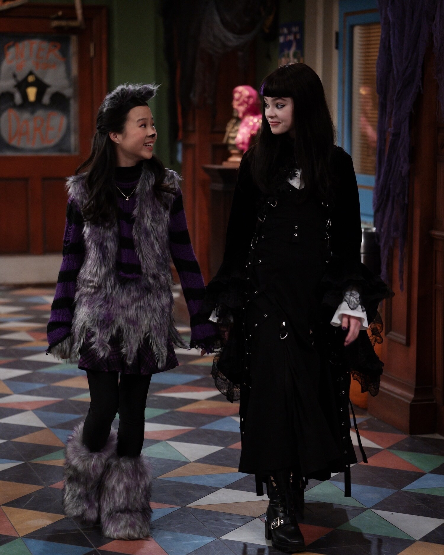 VAMPIRINA: TEENAGE VAMPIRE - “First Halloween” (Disney/Eric McCandless) JIWON LEE, KENZI RICHARDSON