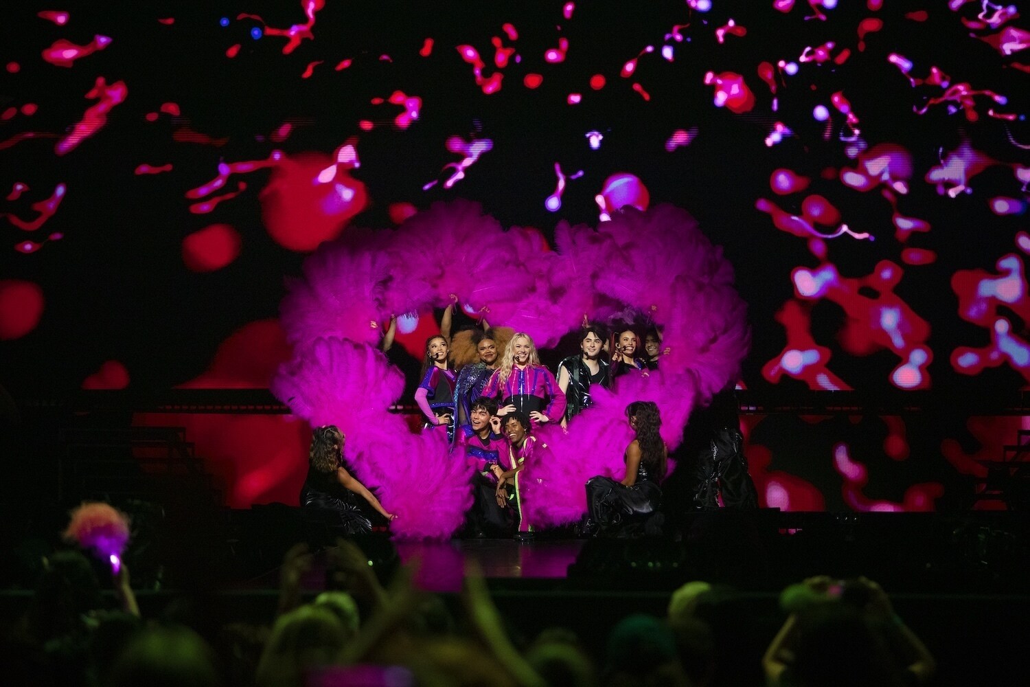 DESCENDANTS / ZOMBIES WORLDS COLLIDE - Anaheim show. (Disney/Kayla Delaura) MALACHI BARTON, DARA RENEÉ, FREYA SKYE, MALACHI BARTON, MEKONNEN KNIFE, JOSHUA COLLEY, KYLIE CANTRALL