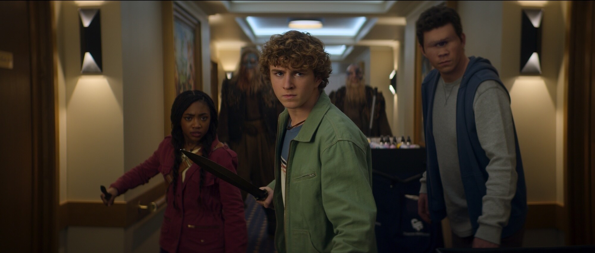 PERCY JACKSON AND THE OLYMPIANS - "Episode 203” (Disney) LEAH SAVA JEFFRIES, WALKER SCOBELL, DANIEL DIEMER