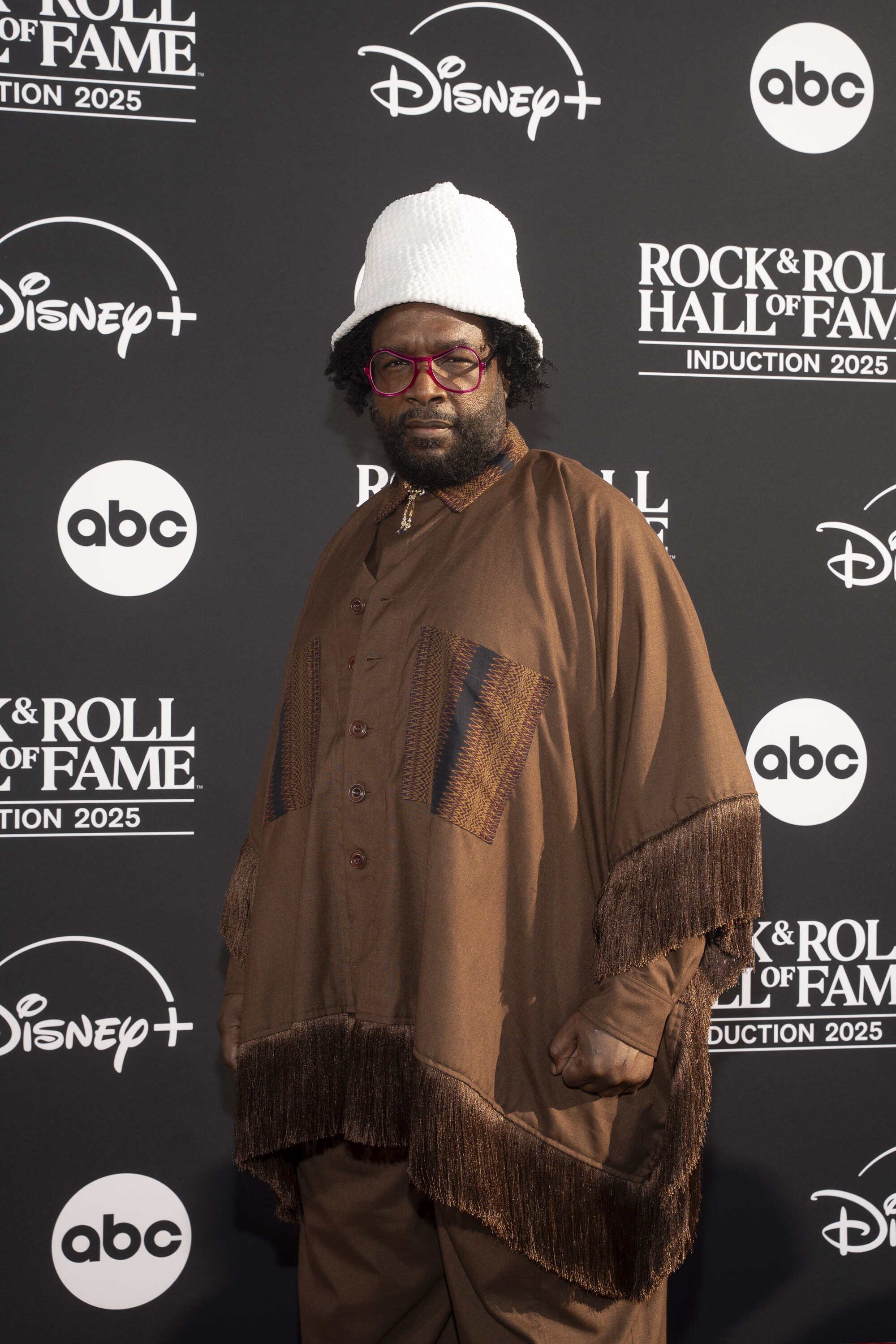 ROCK & ROLL HALL OF FAME 2025 INDUCTION CEREMONY – The 2025 Rock & Roll Hall of Fame Induction Ceremony, with once-in-a-lifetime performances and collaborations paying tribute to the iconic, generation-defining inductees, will be broadcast live coast to coast from Los Angeles on SATURDAY, NOV. 8 (8:00 p.m. EDT) on Disney+. (Disney/Cristian Lopez)  QUESTLOVE 