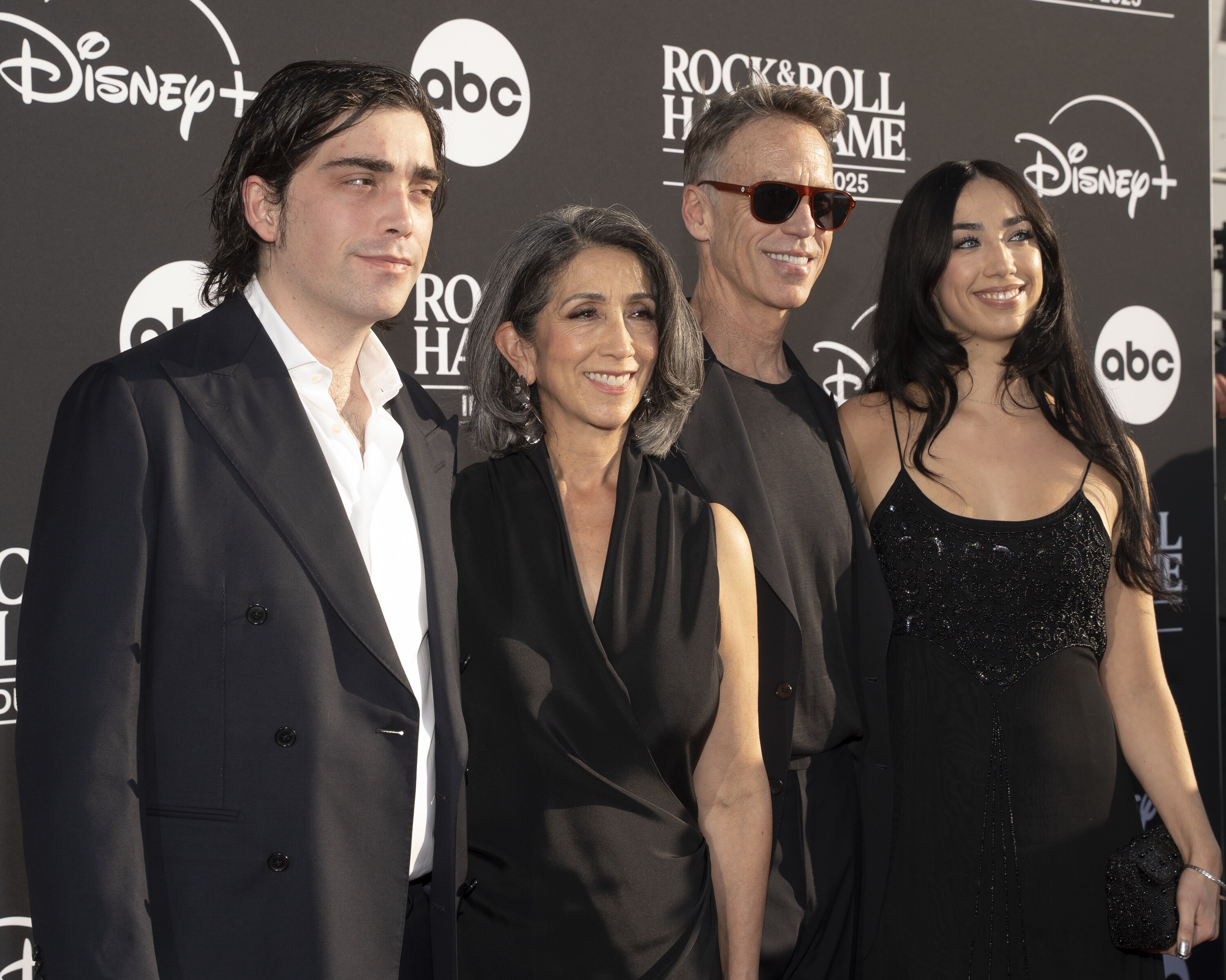ROCK & ROLL HALL OF FAME 2025 INDUCTION CEREMONY – The 2025 Rock & Roll Hall of Fame Induction Ceremony, with once-in-a-lifetime performances and collaborations paying tribute to the iconic, generation-defining inductees, will be broadcast live coast to coast from Los Angeles on SATURDAY, NOV. 8 (8:00 p.m. EDT) on Disney+. (Disney/Cristian Lopez)  RAYMOND CAMERON, APRIL ACEVEZ, MATT CAMERON, JOSIE CAMERON 