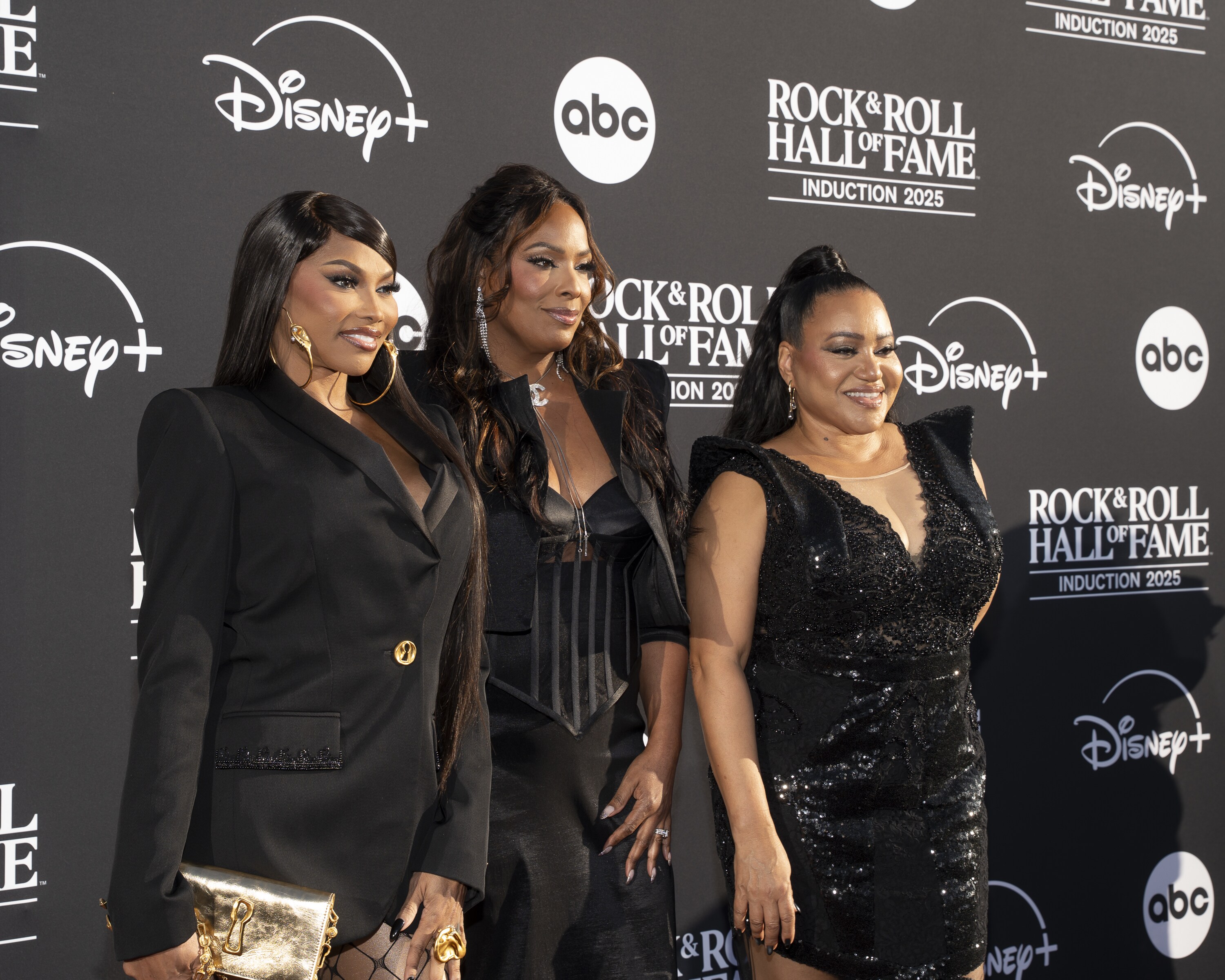 ROCK & ROLL HALL OF FAME 2025 INDUCTION CEREMONY – The 2025 Rock & Roll Hall of Fame Induction Ceremony, with once-in-a-lifetime performances and collaborations paying tribute to the iconic, generation-defining inductees, will be broadcast live coast to coast from Los Angeles on SATURDAY, NOV. 8 (8:00 p.m. EDT) on Disney+. (Disney/Cristian Lopez)  SANDRA DENTON, DJ SPINDERELLA, CHERYL JAMES 