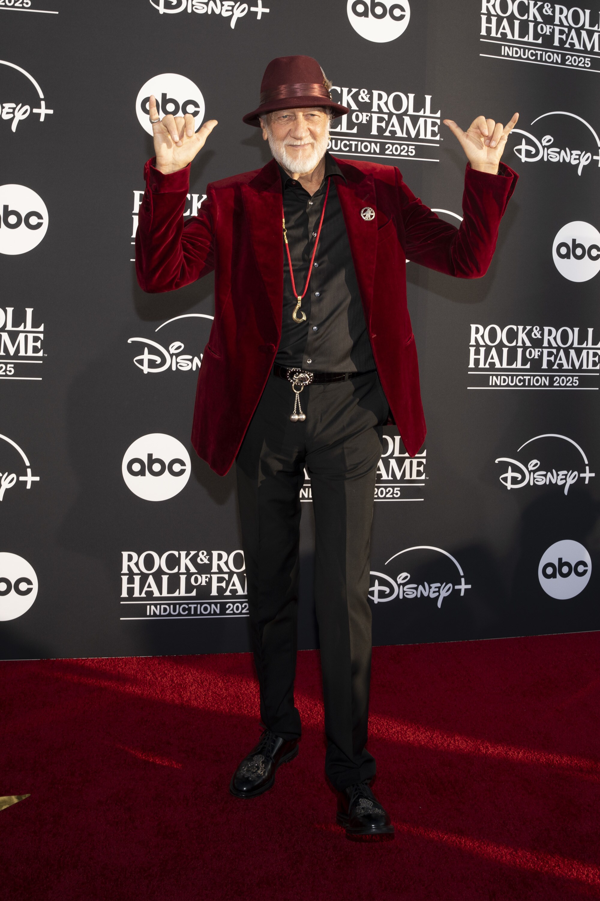 ROCK & ROLL HALL OF FAME 2025 INDUCTION CEREMONY – The 2025 Rock & Roll Hall of Fame Induction Ceremony, with once-in-a-lifetime performances and collaborations paying tribute to the iconic, generation-defining inductees, will be broadcast live coast to coast from Los Angeles on SATURDAY, NOV. 8 (8:00 p.m. EDT) on Disney+. (Disney/Cristian Lopez)  MICK FLEETWOOD 