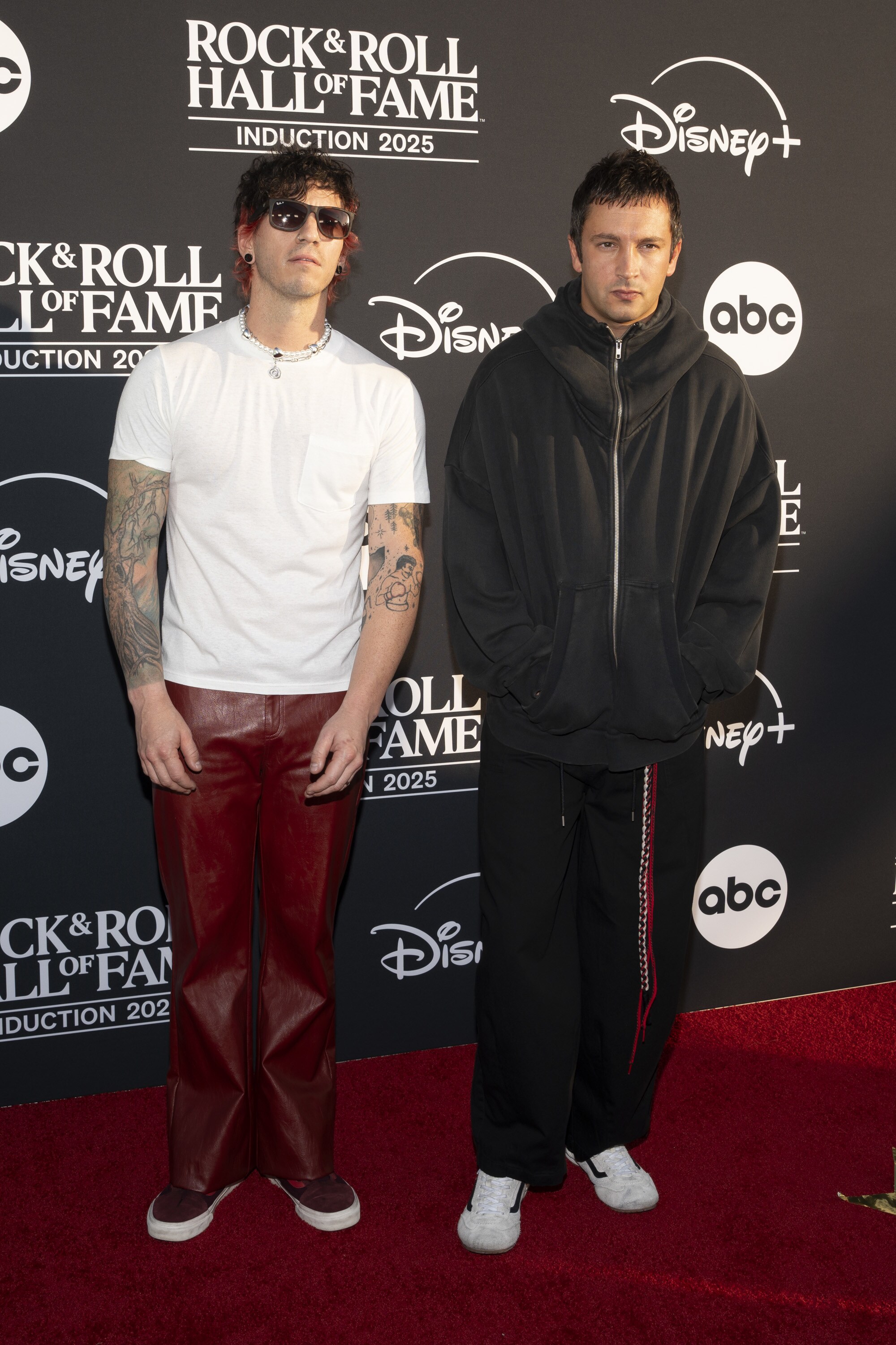 ROCK & ROLL HALL OF FAME 2025 INDUCTION CEREMONY – The 2025 Rock & Roll Hall of Fame Induction Ceremony, with once-in-a-lifetime performances and collaborations paying tribute to the iconic, generation-defining inductees, will be broadcast live coast to coast from Los Angeles on SATURDAY, NOV. 8 (8:00 p.m. EDT) on Disney+. (Disney/Cristian Lopez)  JOSHUA DUN, TYLER JOSEPH