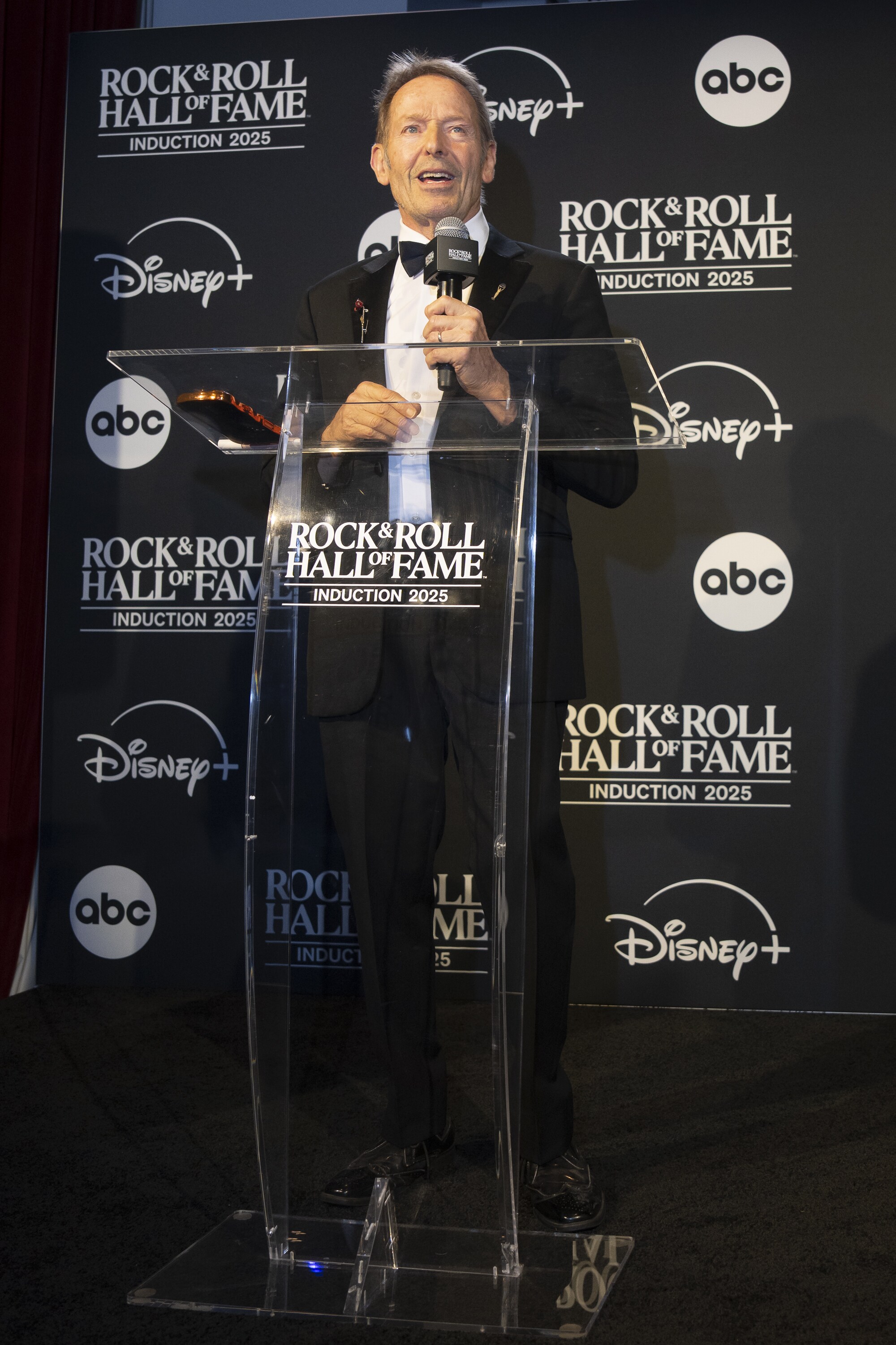 ROCK & ROLL HALL OF FAME 2025 INDUCTION CEREMONY – The 2025 Rock & Roll Hall of Fame Induction Ceremony, with once-in-a-lifetime performances and collaborations paying tribute to the iconic, generation-defining inductees, will be broadcast live coast to coast from Los Angeles on SATURDAY, NOV. 8 (8:00 p.m. EDT) on Disney+. (Disney/Ser Baffo)  SIMON KIRKE  