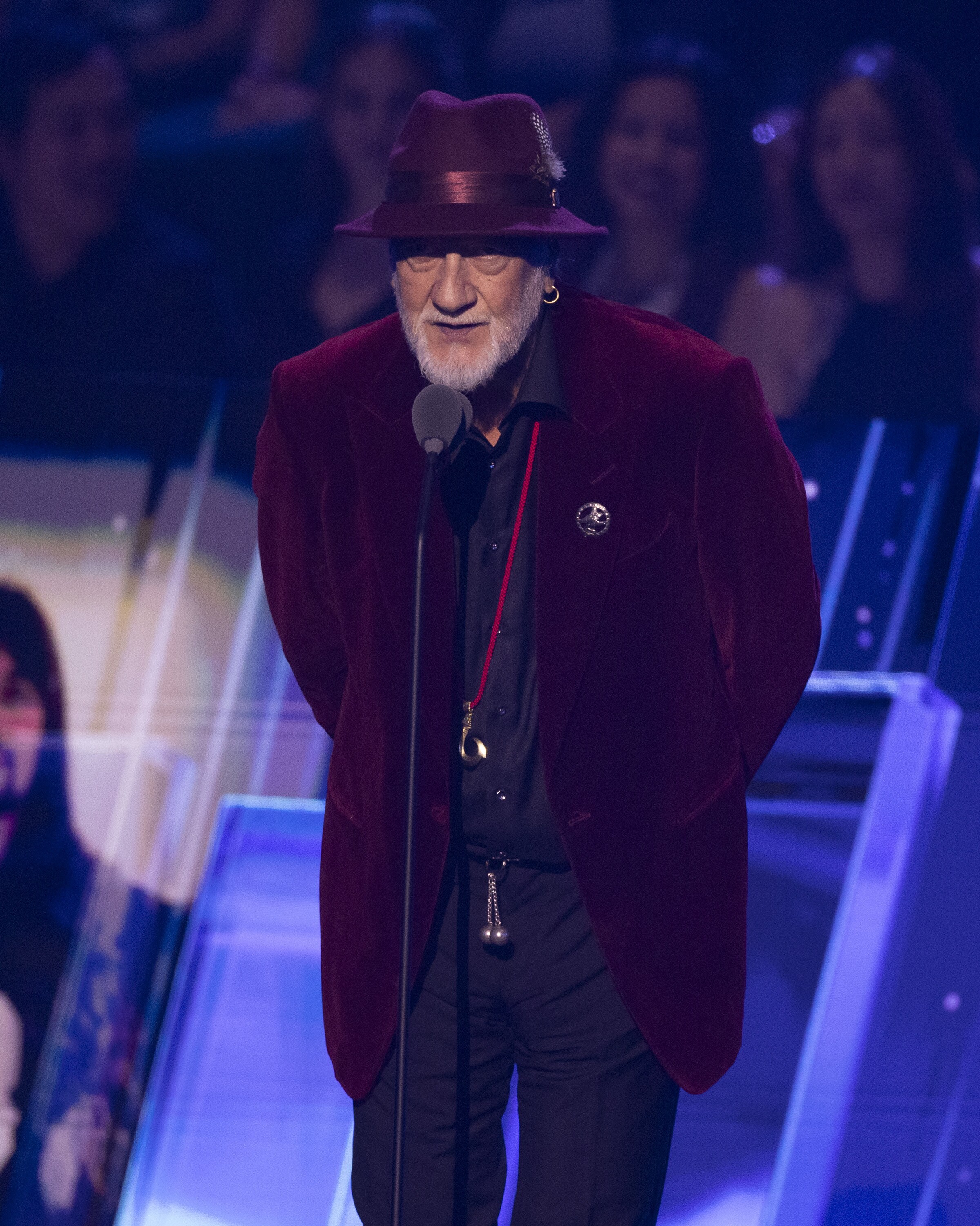 ROCK & ROLL HALL OF FAME 2025 INDUCTION CEREMONY – The 2025 Rock & Roll Hall of Fame Induction Ceremony, with once-in-a-lifetime performances and collaborations paying tribute to the iconic, generation-defining inductees, will be broadcast live coast to coast from Los Angeles on SATURDAY, NOV. 8 (8:00 p.m. EDT) on Disney+. (Disney/Frank Micelotta)  MICK FLEETWOOD 