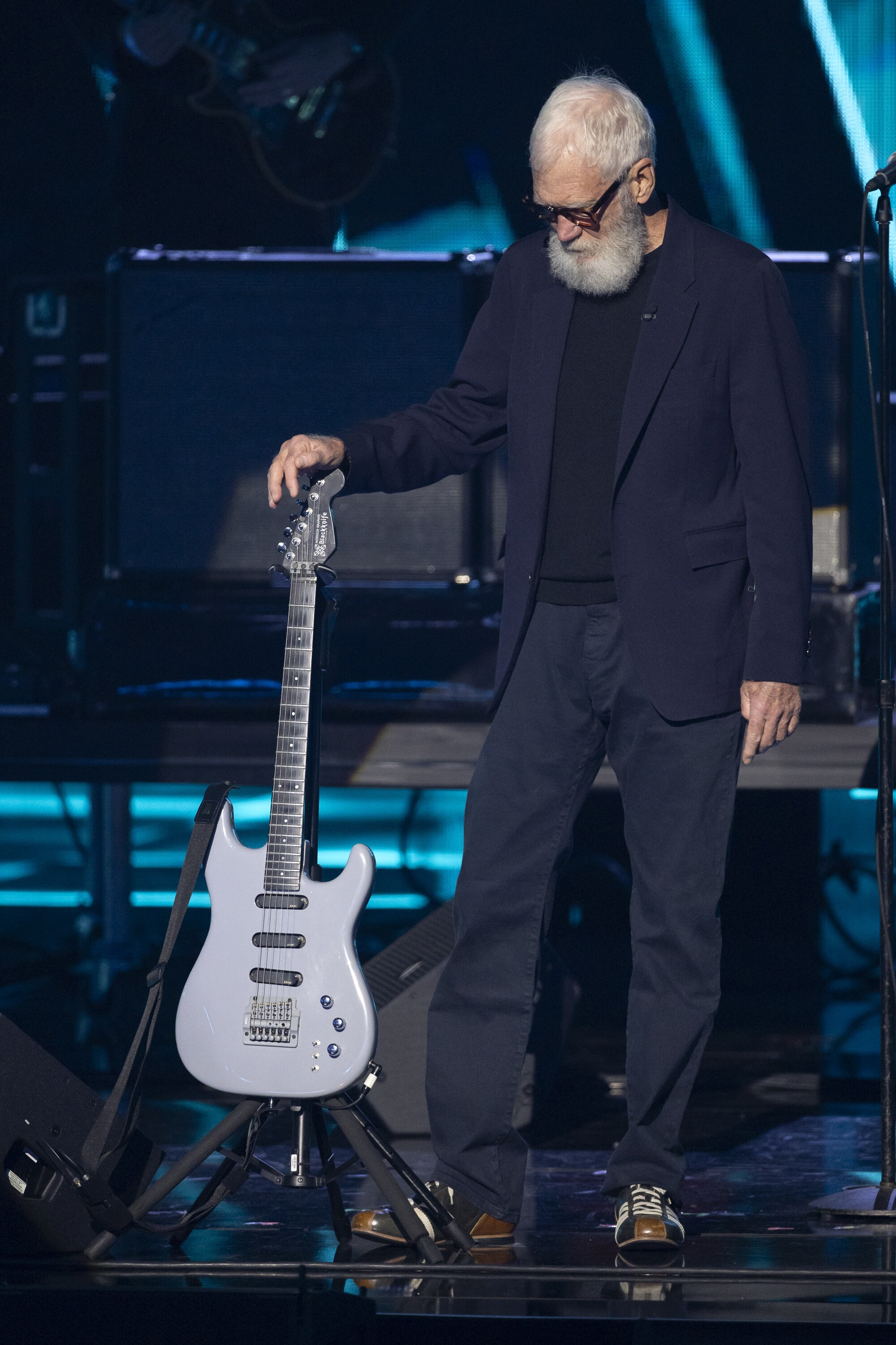 ROCK & ROLL HALL OF FAME 2025 INDUCTION CEREMONY – The 2025 Rock & Roll Hall of Fame Induction Ceremony, with once-in-a-lifetime performances and collaborations paying tribute to the iconic, generation-defining inductees, will be broadcast live coast to coast from Los Angeles on SATURDAY, NOV. 8 (8:00 p.m. EDT) on Disney+. (Disney/Frank Micelotta)  DAVID LETTERMAN 