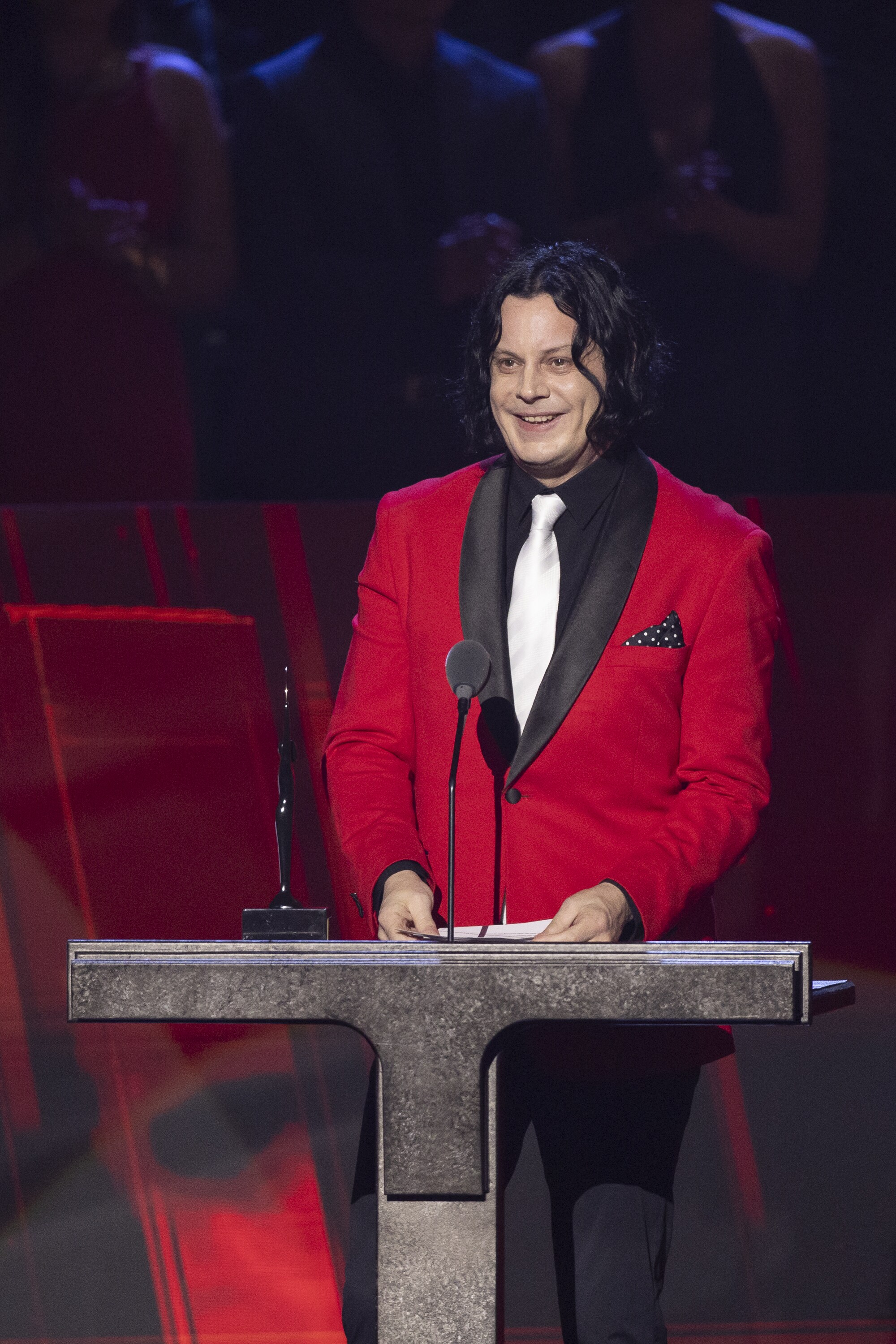 ROCK & ROLL HALL OF FAME 2025 INDUCTION CEREMONY – The 2025 Rock & Roll Hall of Fame Induction Ceremony, with once-in-a-lifetime performances and collaborations paying tribute to the iconic, generation-defining inductees, will be broadcast live coast to coast from Los Angeles on SATURDAY, NOV. 8 (8:00 p.m. EDT) on Disney+. (Disney/Frank Micelotta)  JACK WHITE 