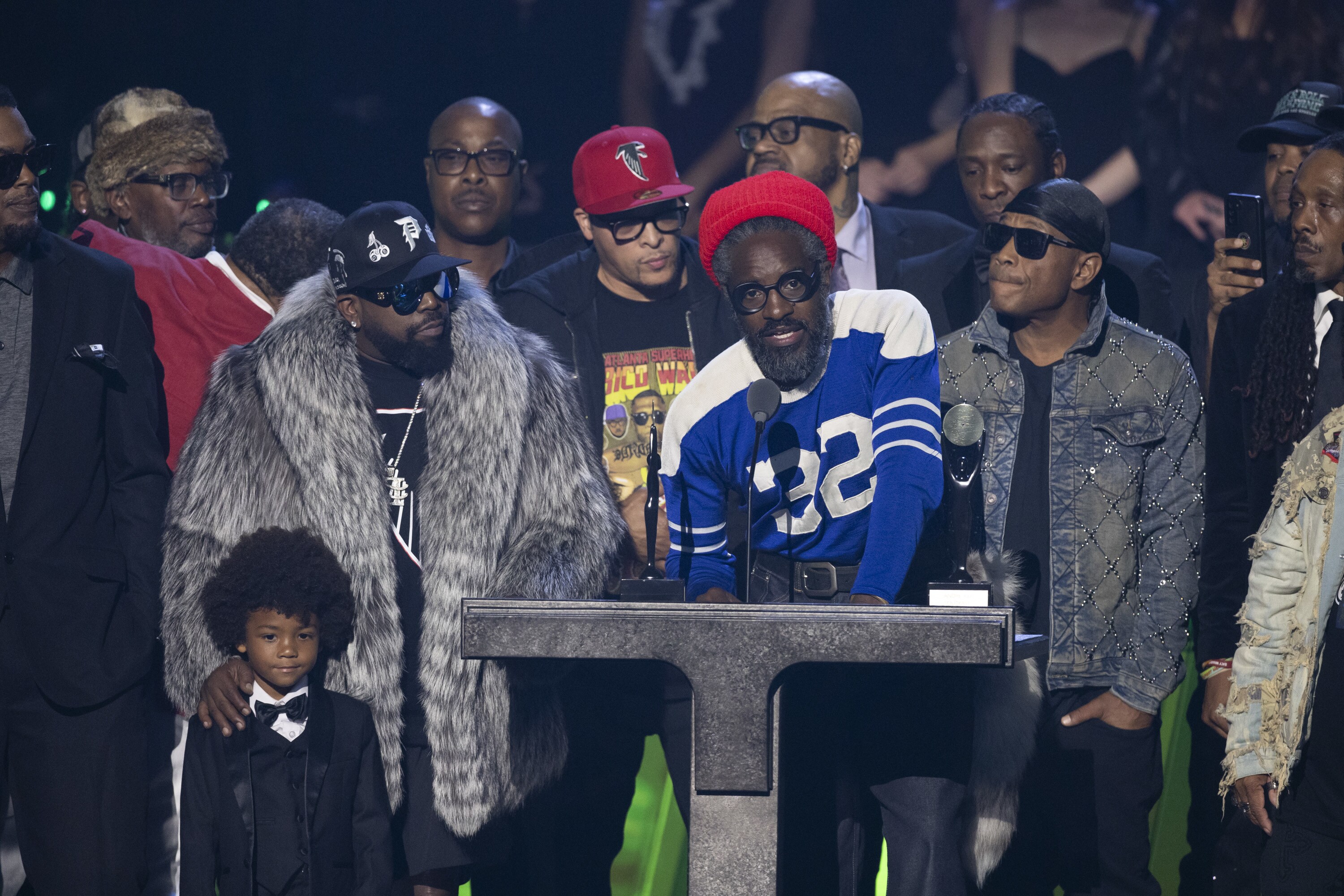 ROCK & ROLL HALL OF FAME 2025 INDUCTION CEREMONY – The 2025 Rock & Roll Hall of Fame Induction Ceremony, with once-in-a-lifetime performances and collaborations paying tribute to the iconic, generation-defining inductees, will be broadcast live coast to coast from Los Angeles on SATURDAY, NOV. 8 (8:00 p.m. EDT) on Disney+. (Disney/Frank Micelotta)  BIG BOI, ANDRÉ 3000 