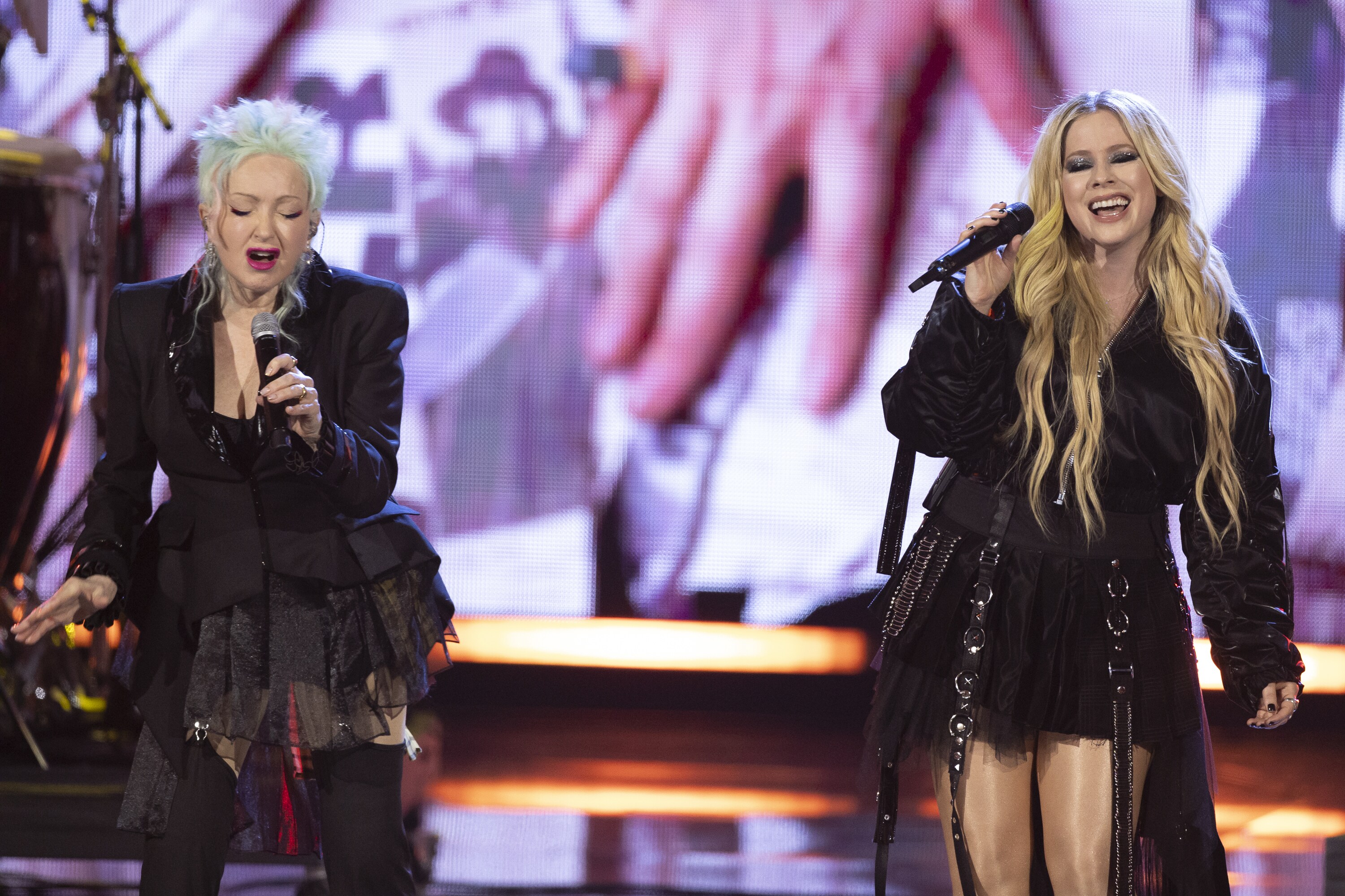 ROCK & ROLL HALL OF FAME 2025 INDUCTION CEREMONY – The 2025 Rock & Roll Hall of Fame Induction Ceremony, with once-in-a-lifetime performances and collaborations paying tribute to the iconic, generation-defining inductees, will be broadcast live coast to coast from Los Angeles on SATURDAY, NOV. 8 (8:00 p.m. EDT) on Disney+. (Disney/Frank Micelotta)  CYNDI LAUPER, AVRIL LAVIGNE 