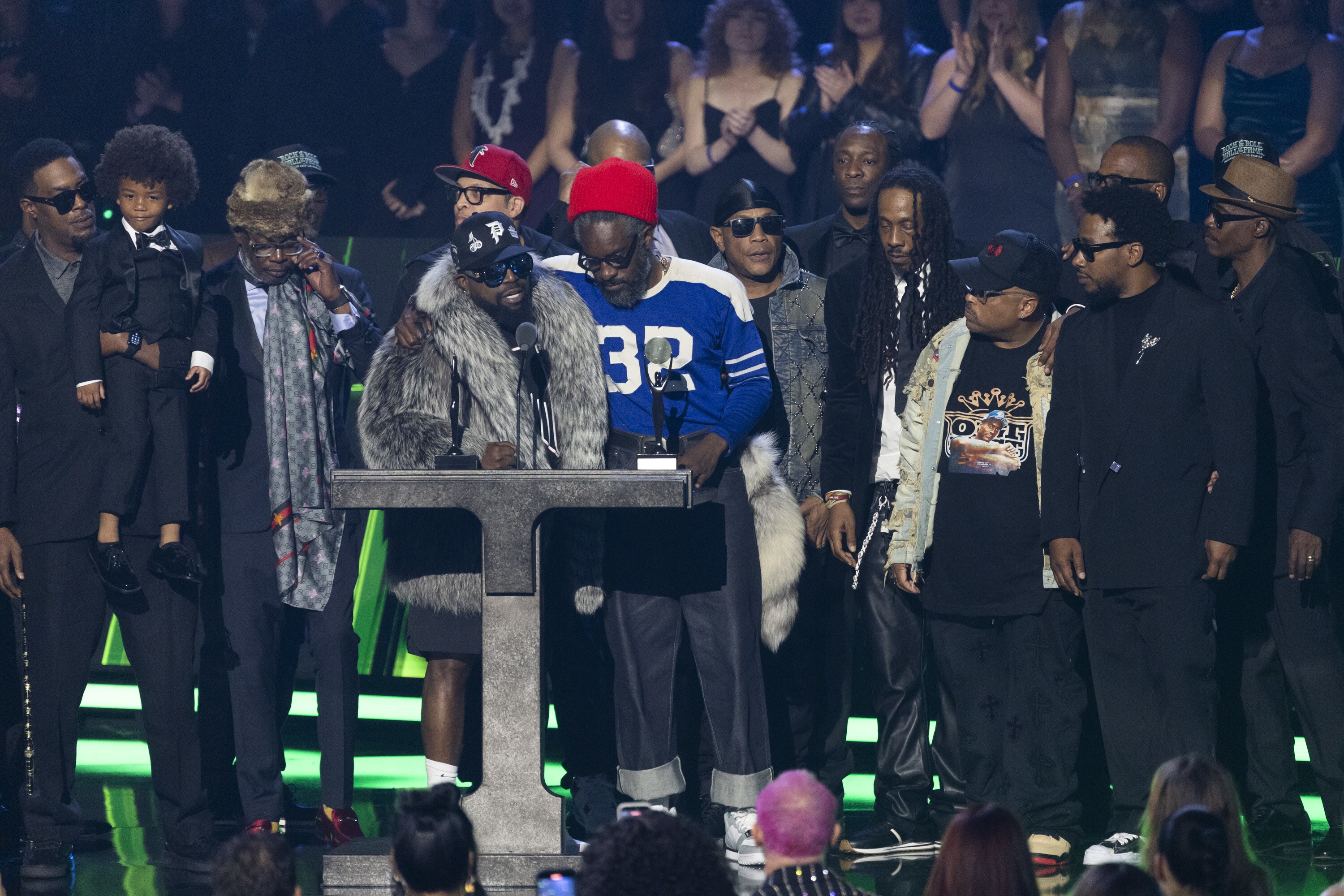 ROCK & ROLL HALL OF FAME 2025 INDUCTION CEREMONY – The 2025 Rock & Roll Hall of Fame Induction Ceremony, with once-in-a-lifetime performances and collaborations paying tribute to the iconic, generation-defining inductees, will be broadcast live coast to coast from Los Angeles on SATURDAY, NOV. 8 (8:00 p.m. EDT) on Disney+. (Disney/Frank Micelotta)  BIG BOI, ANDRÉ 3000 