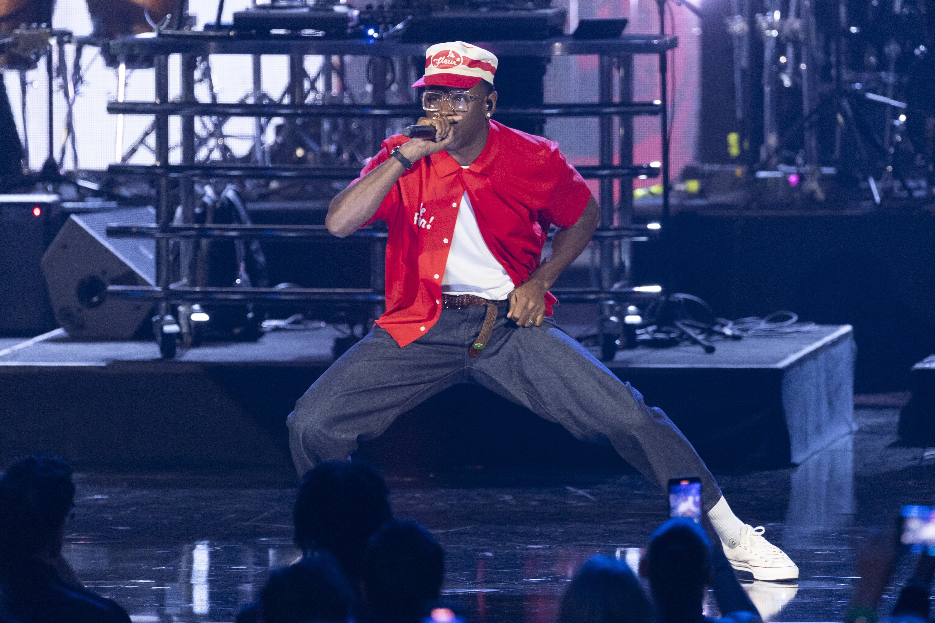 ROCK & ROLL HALL OF FAME 2025 INDUCTION CEREMONY – The 2025 Rock & Roll Hall of Fame Induction Ceremony, with once-in-a-lifetime performances and collaborations paying tribute to the iconic, generation-defining inductees, will be broadcast live coast to coast from Los Angeles on SATURDAY, NOV. 8 (8:00 p.m. EDT) on Disney+. (Disney/Frank Micelotta)  TYLER, THE CREATOR 