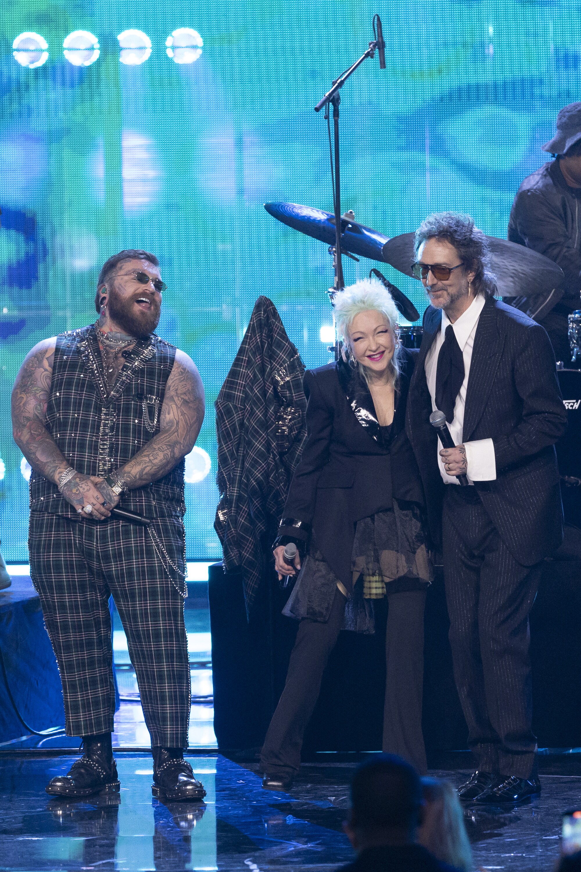 ROCK & ROLL HALL OF FAME 2025 INDUCTION CEREMONY – The 2025 Rock & Roll Hall of Fame Induction Ceremony, with once-in-a-lifetime performances and collaborations paying tribute to the iconic, generation-defining inductees, will be broadcast live coast to coast from Los Angeles on SATURDAY, NOV. 8 (8:00 p.m. EDT) on Disney+. (Disney/Frank Micelotta)  TEDDY SWIMS, CYNDI LAUPER, CHRIS ROBINSON 