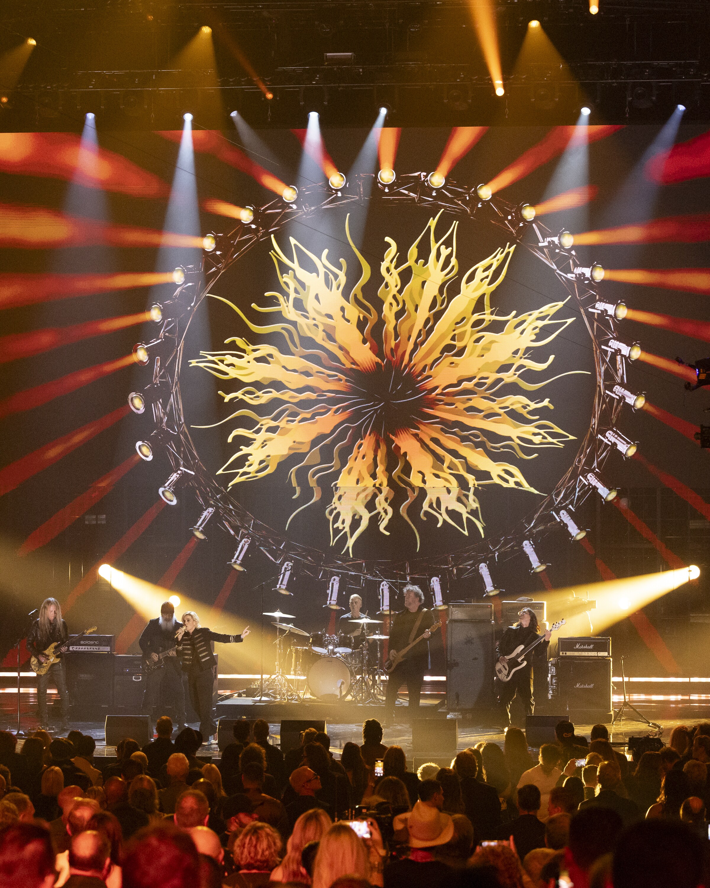 ROCK & ROLL HALL OF FAME 2025 INDUCTION CEREMONY – The 2025 Rock & Roll Hall of Fame Induction Ceremony, with once-in-a-lifetime performances and collaborations paying tribute to the iconic, generation-defining inductees, will be broadcast live coast to coast from Los Angeles on SATURDAY, NOV. 8 (8:00 p.m. EDT) on Disney+. (Disney/Frank Micelotta)  JERRY CANTRELL, KIM THAYIL, BRANDI CARLILE, MATT CAMERON, BEN SHEPHERD, HIRO YAMAMOTO 