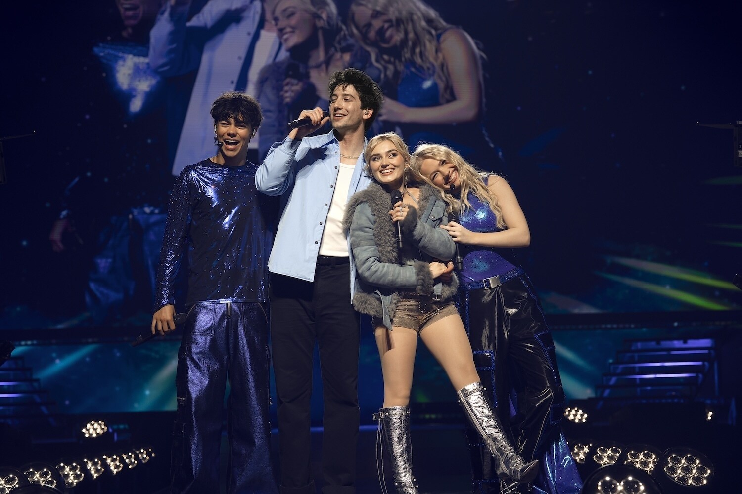 DESCENDANTS / ZOMBIES WORLDS COLLIDE - Beltmont Park show. (Disney/Henry Arres) MALACHI BARTON, MILO MANHEIM, MEG DONNELLY, FREYA SKYE