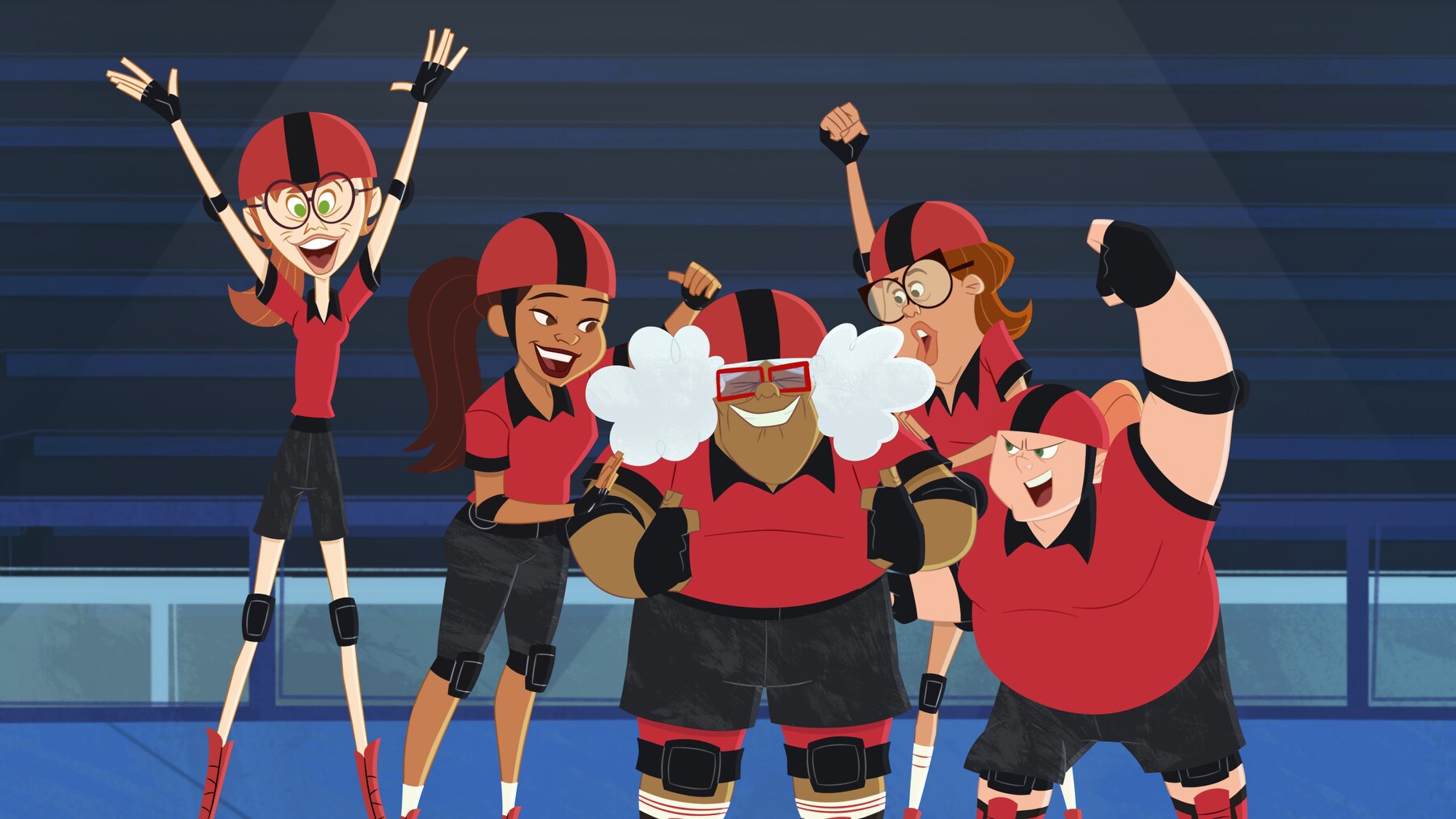 THE PROUD FAMILY: LOUDER AND PROUDER - “Suga Mama Bomber” (Disney) ZOEY, SUNSET, SUGA MAMA, PRINCIPAL HIGHTOWER, BUFFERINA