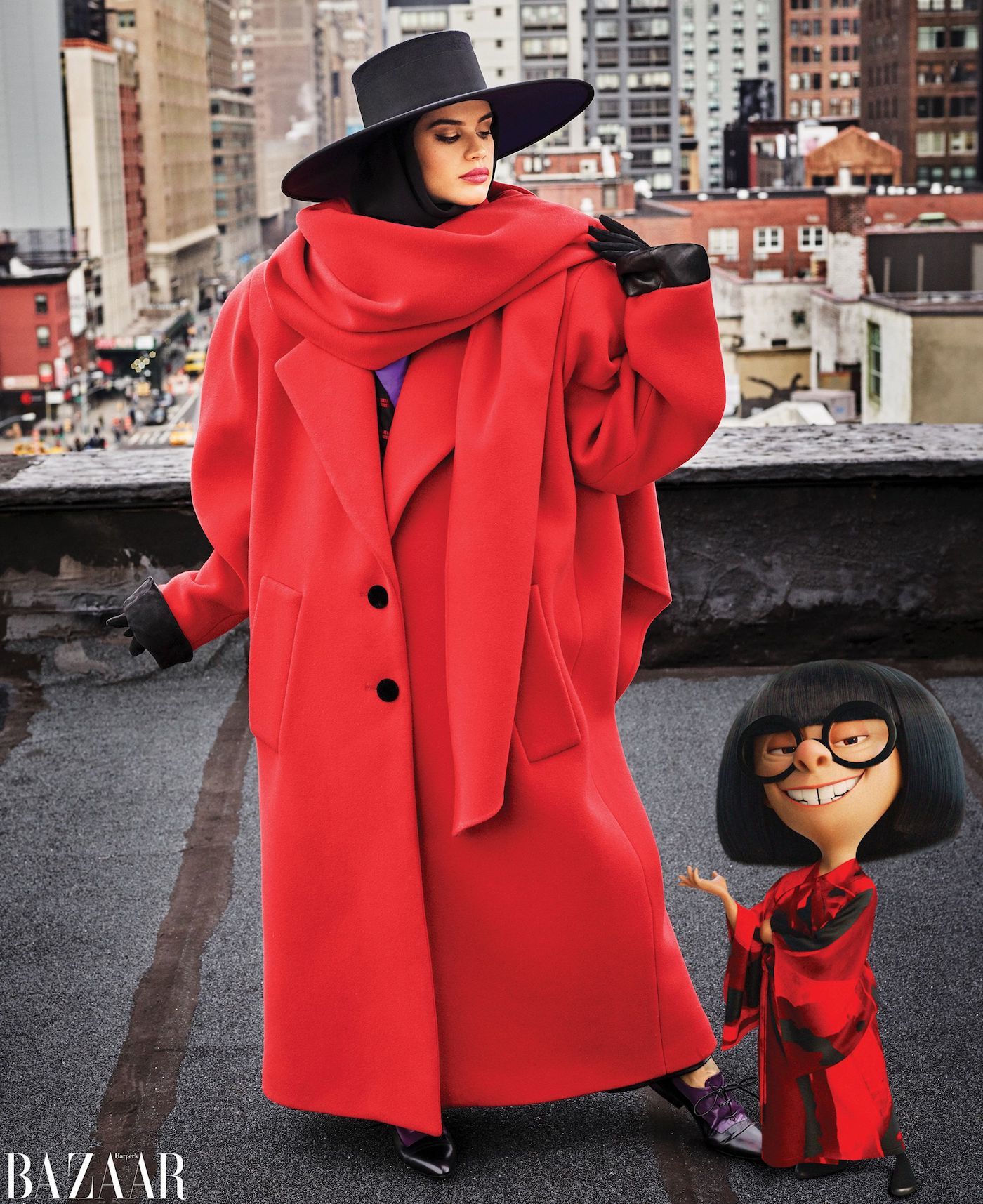 Outfit style from Edna Mode's Interview in Harper's Bazaar