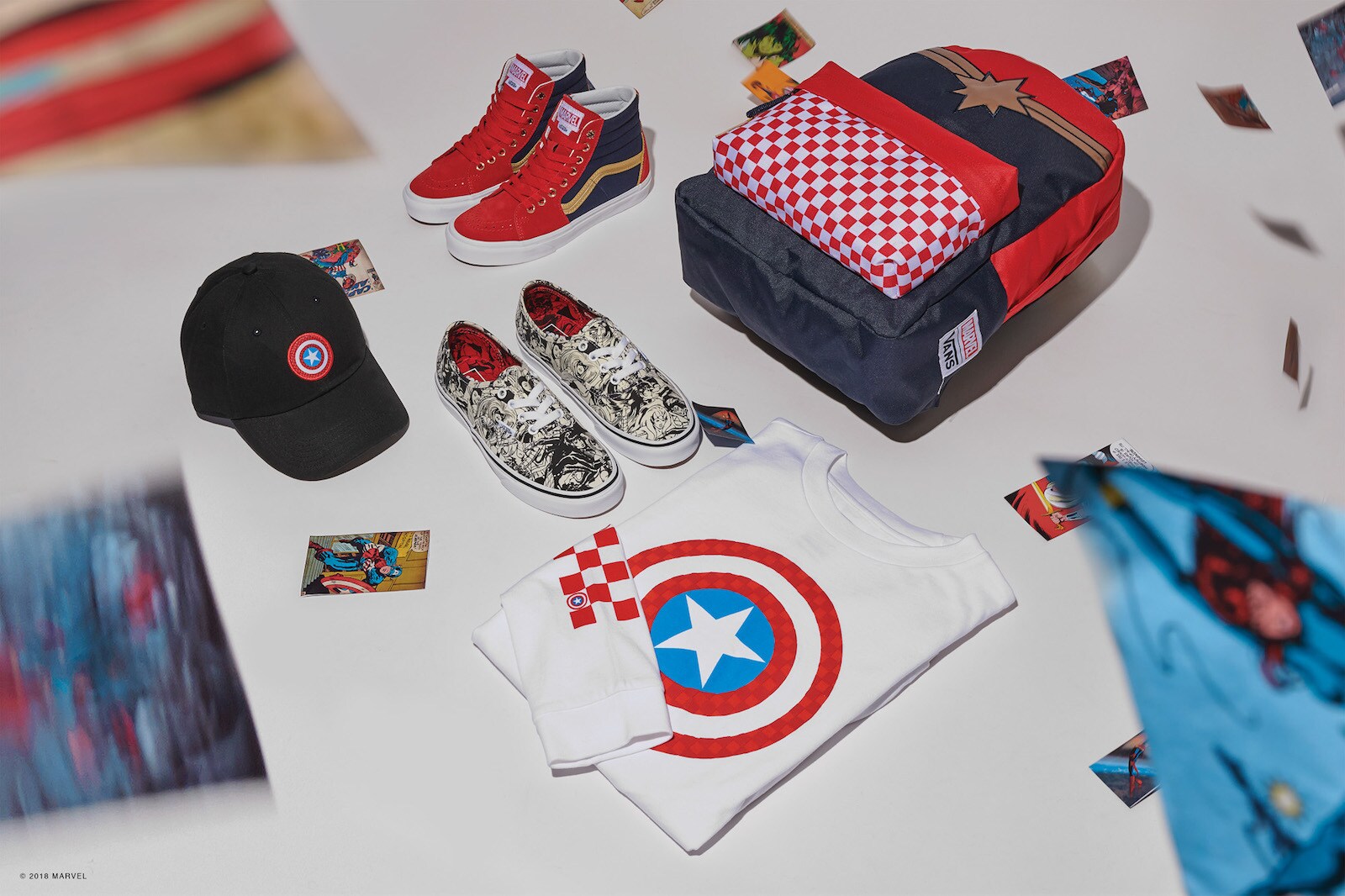Items from the Marvel x Vans Heroic New Collection