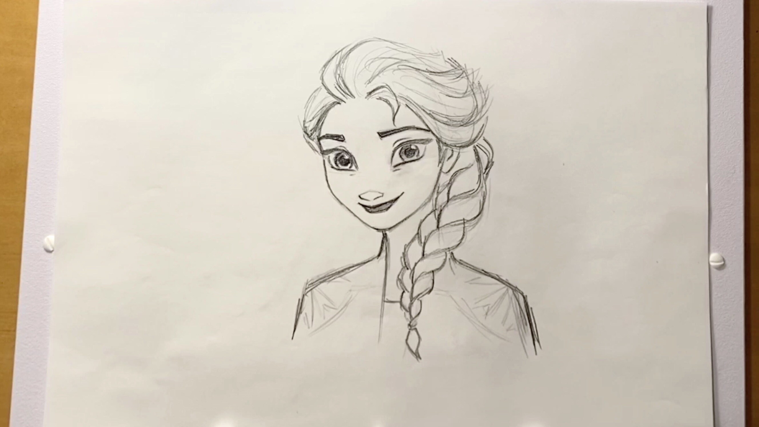 Coolest Drawing Lesson Ever: How to Draw Elsa From Frozen 2 | Disney News