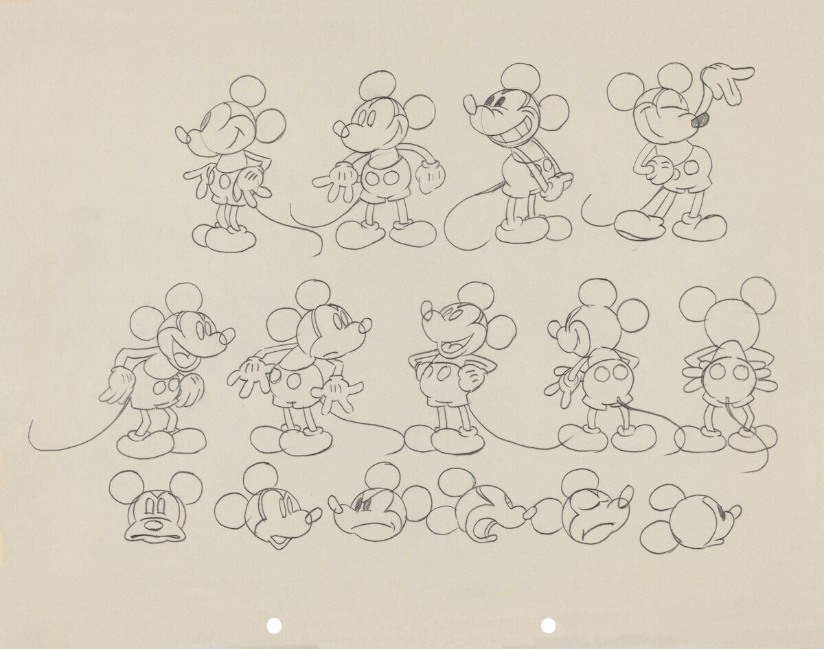 Mickey Mouse Animation Drawings by Les Clark Group of 2 (Walt | Lot #95259  | Heritage Auctions