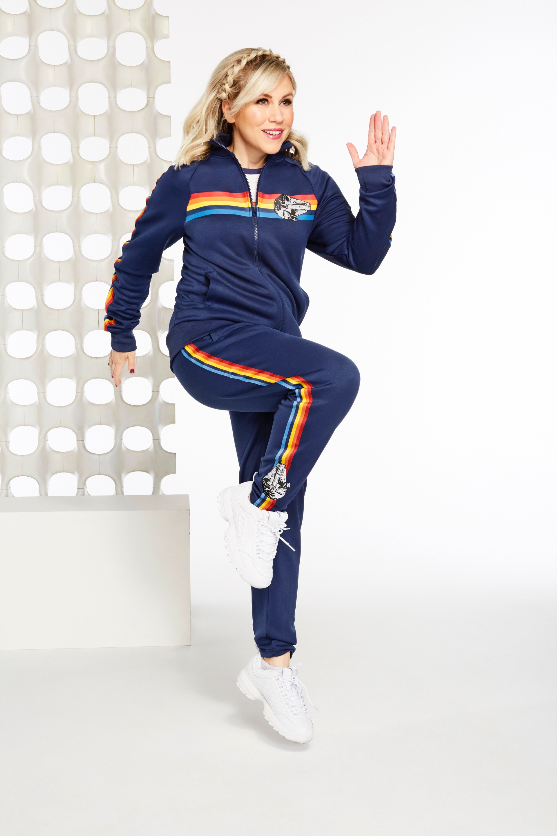 Model in track suit from Her Universe Solo: A Star Wars Story Collection 