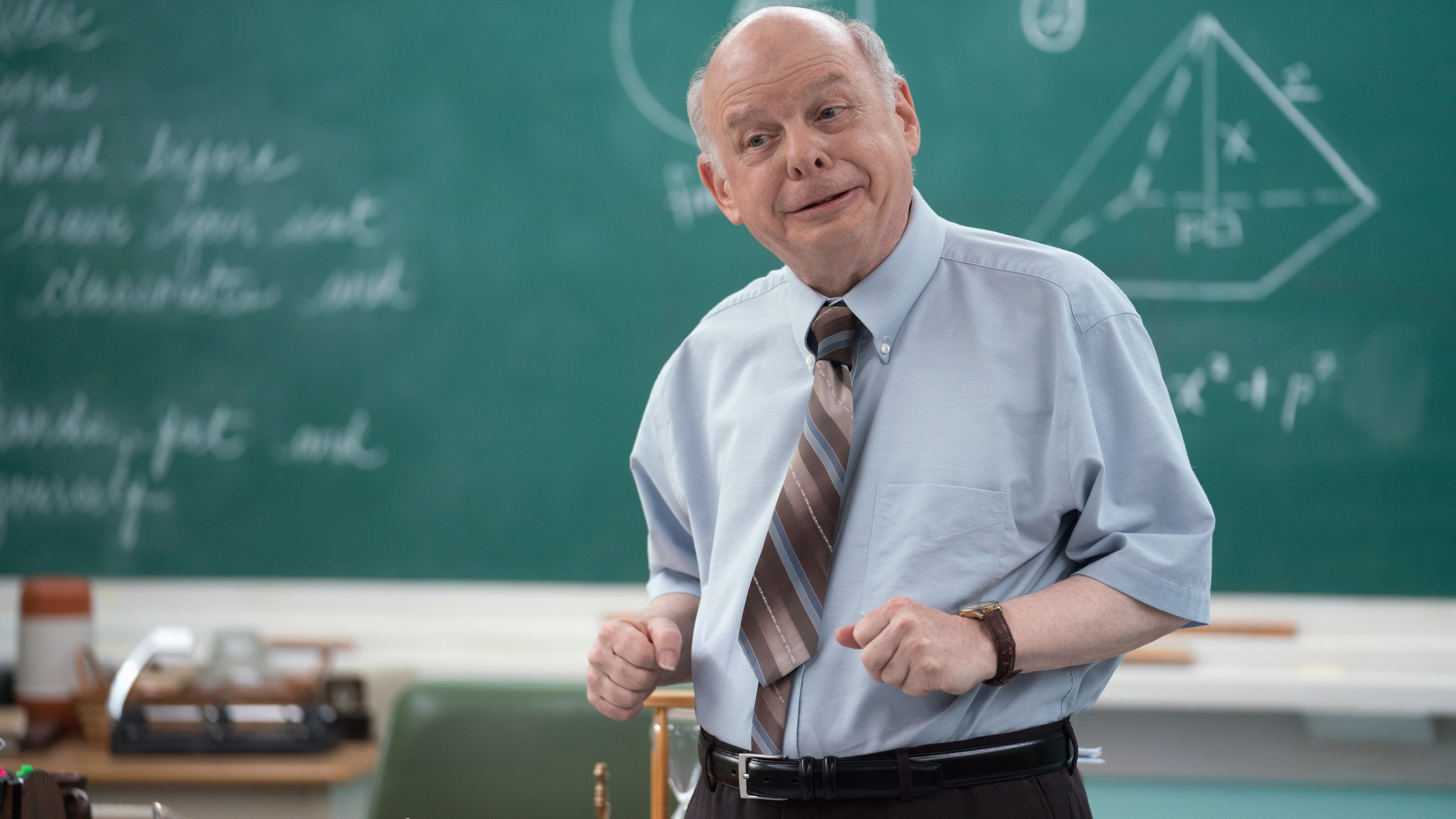 Mr. Crocus (Wallace Shawn) in class