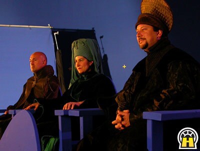 Actors on set of Episode III.