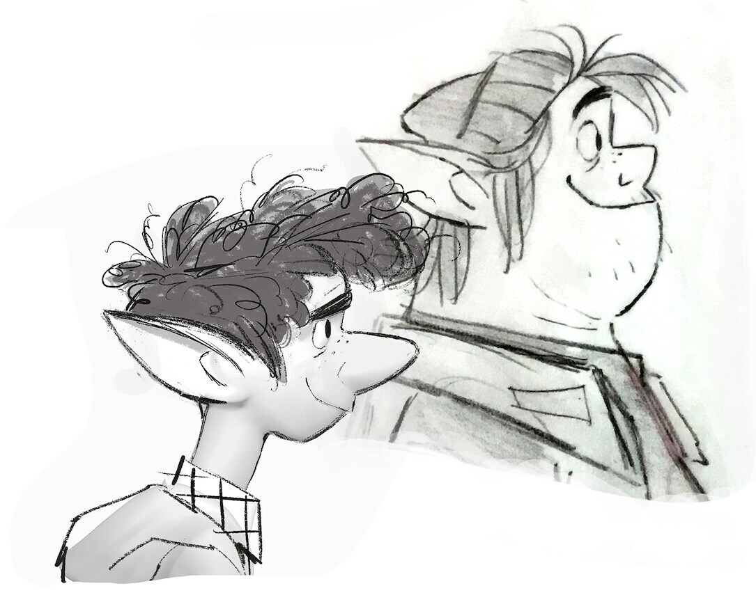 Sketch of Ian and Barley 