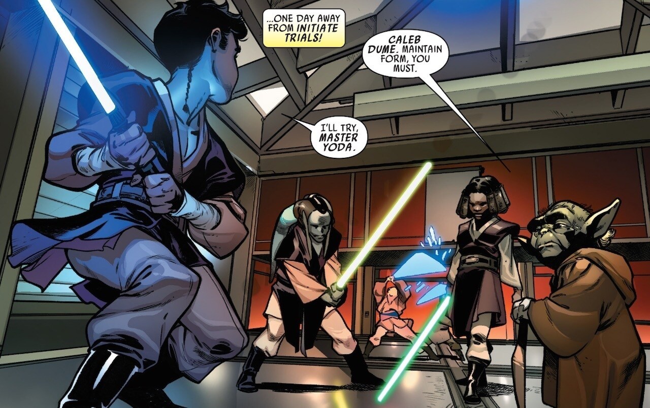 The design of the Jedi dojo, created for this episode, was previewed in Star Wars: Kanan #7 comic...