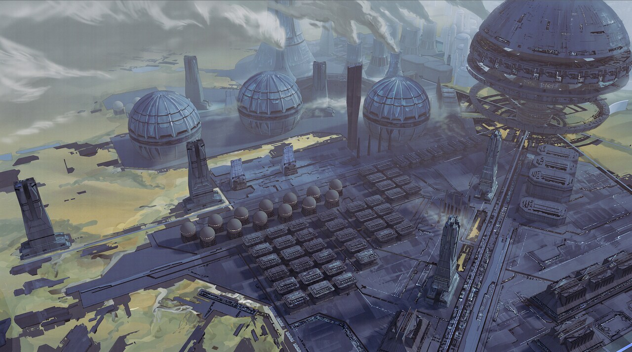 The construction sphere is also of the same design as the Imperial complex that dominates Lothal’...
