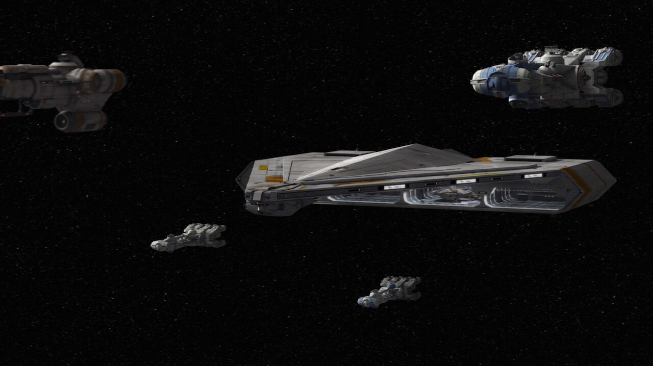 The light carrier stolen from Ryloth has undergone some cosmetic changes, including orange markin...