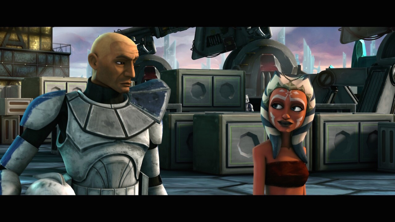 The conversation Ahsoka has with Rex at the start of the episode is a mirror of their very first ...