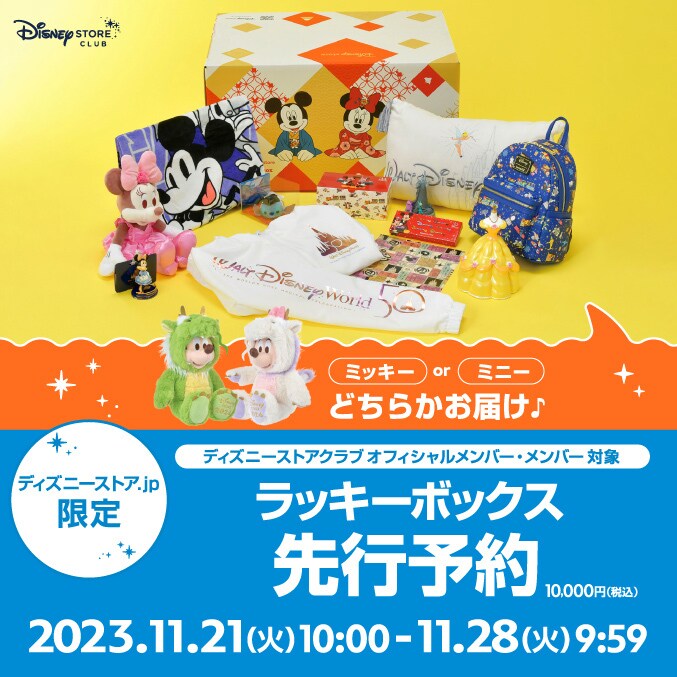 ディズニーストア 福袋 福箱 ラッキーボックス ぬいぐるみセット