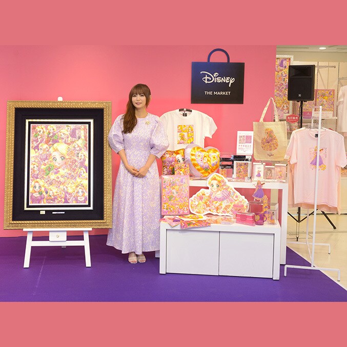 ラプンツェルのアートを手掛けた中川翔子さんがイベントに登場 ラプンツェルのアートを手掛けた中川翔子さんがイベントに登場