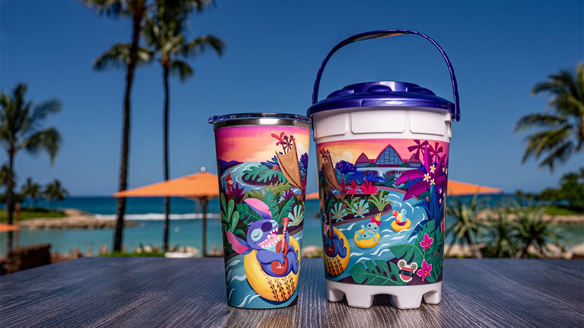 ディズニー　ハワイ限定　アウラニ　マグカップ アウラニのステンレスマグとポップコーンバケツに新デザイン登場！
