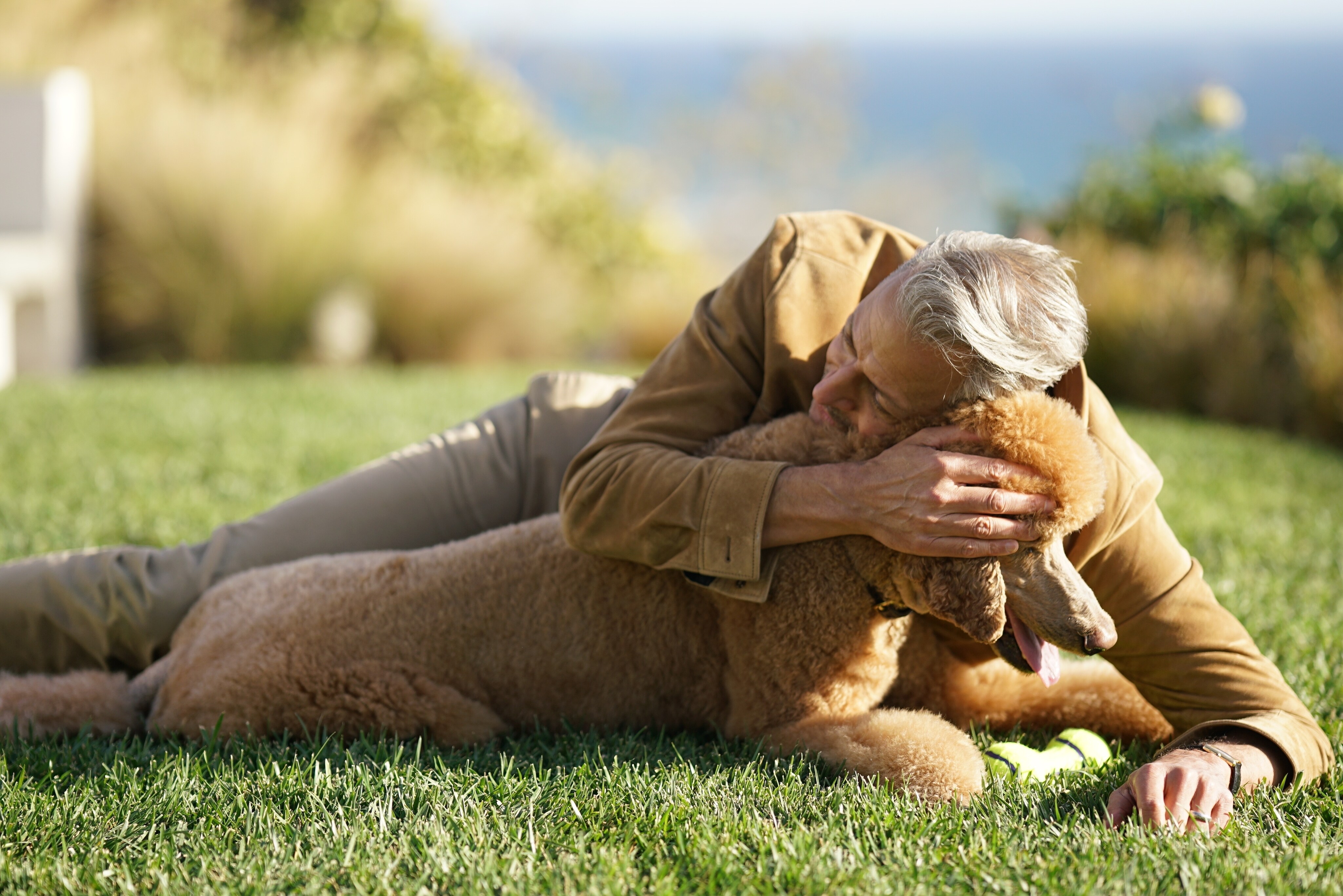 Los Angeles, CA - Jeff Goldblum with his dog, Woody. (Credit: National Geographic)