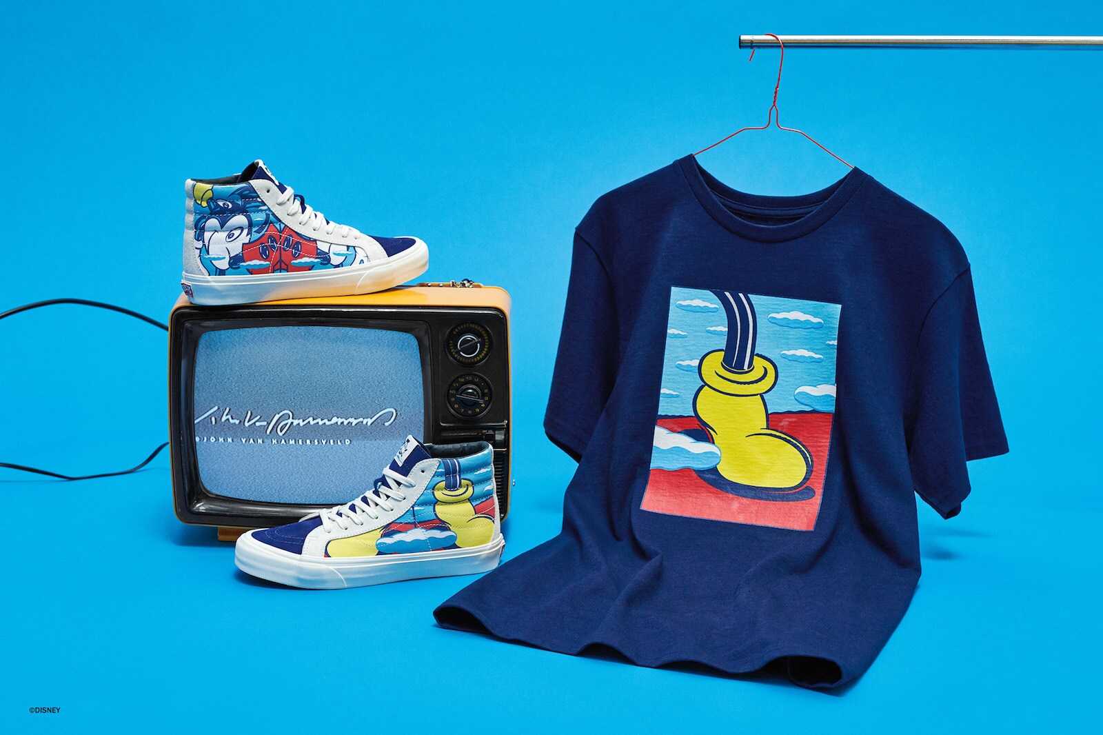  Sneakers and a tee shirt from the Vault by Vans Mickey Mouse collection