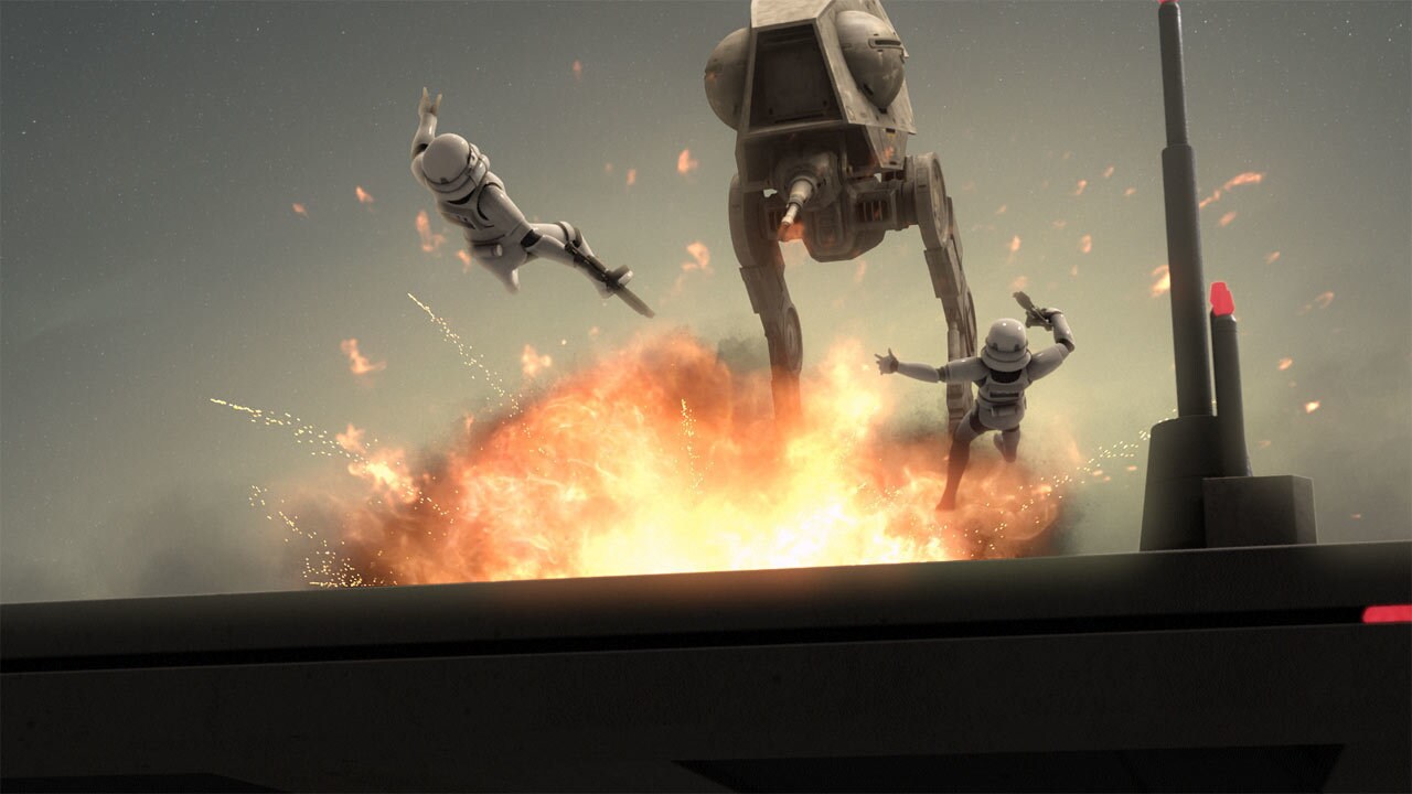 The Imperial soldiers run for their lives and plead with the driver, but to no avail. The Padawan...
