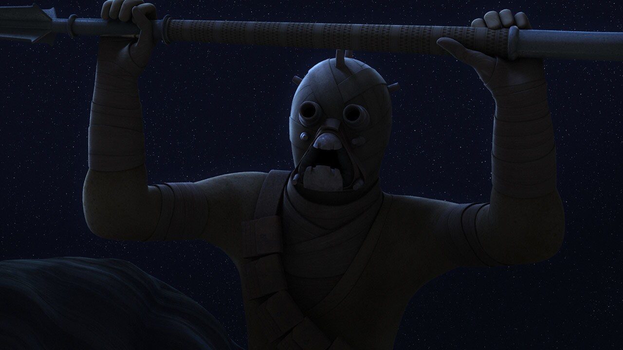 To save valuable time and resources in animaton rendering, the Tusken Raiders were designed to no...