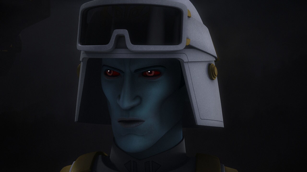 Grand Admiral Thrawn wears a version of Imperial officer battle armor seen previously on General ...