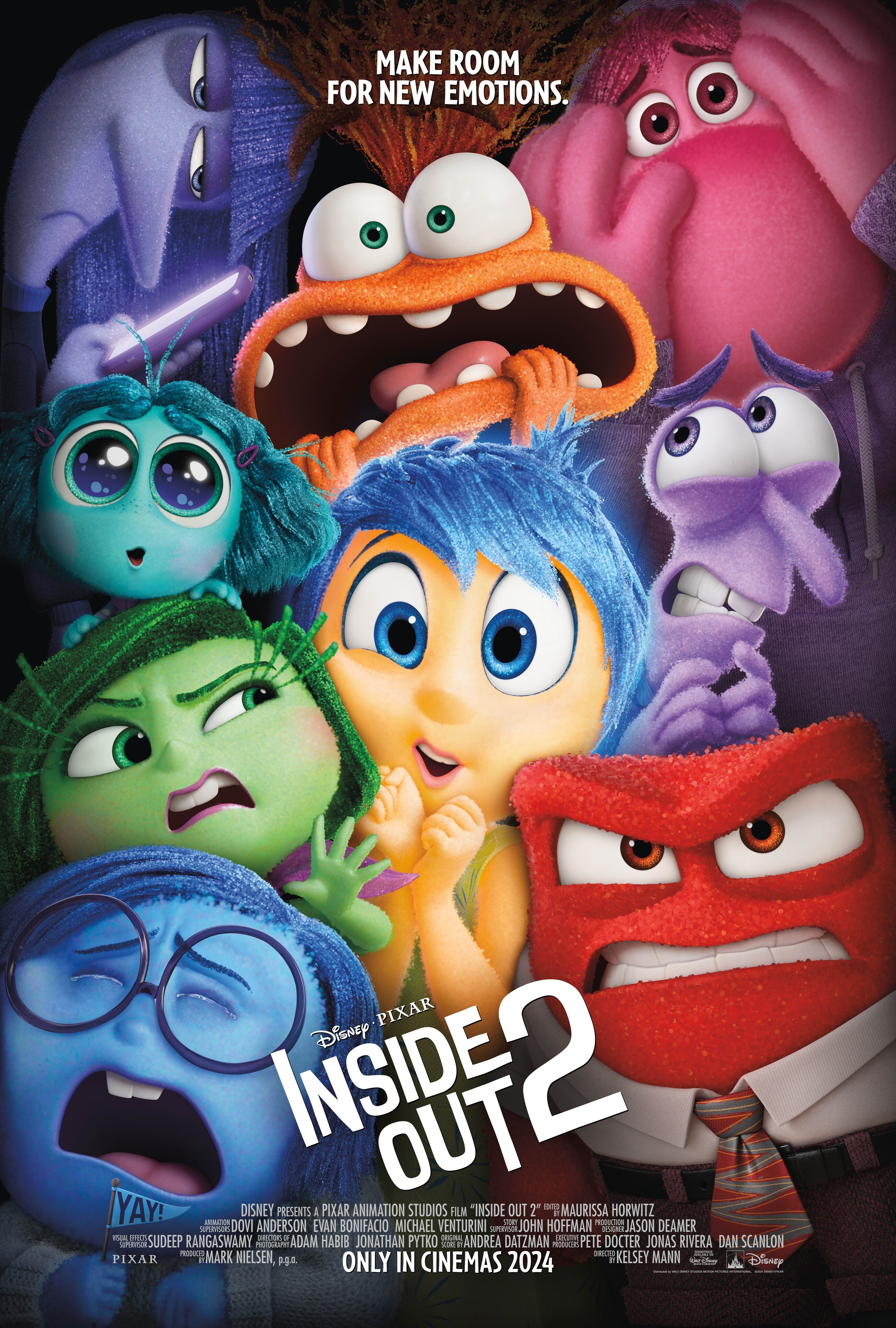 Make room for new emotions. | Disney•Pixar | Inside Out 2 | Only in theaters June 13 | movie poster