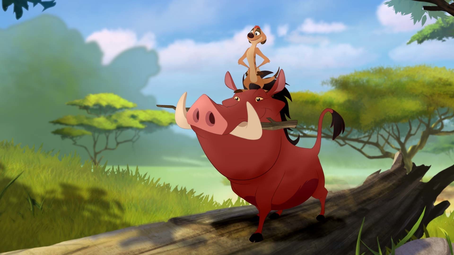 Timon and Pumbaa from the movie "The Lion Guard: Return of the Roar"