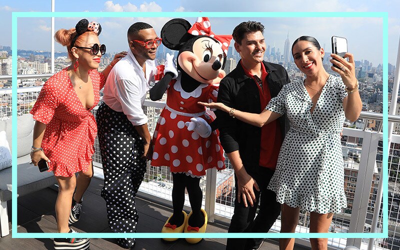 Minnie posing for a picture with Mario, Jen Atkin, Law Roach, and Britney Tokyo.