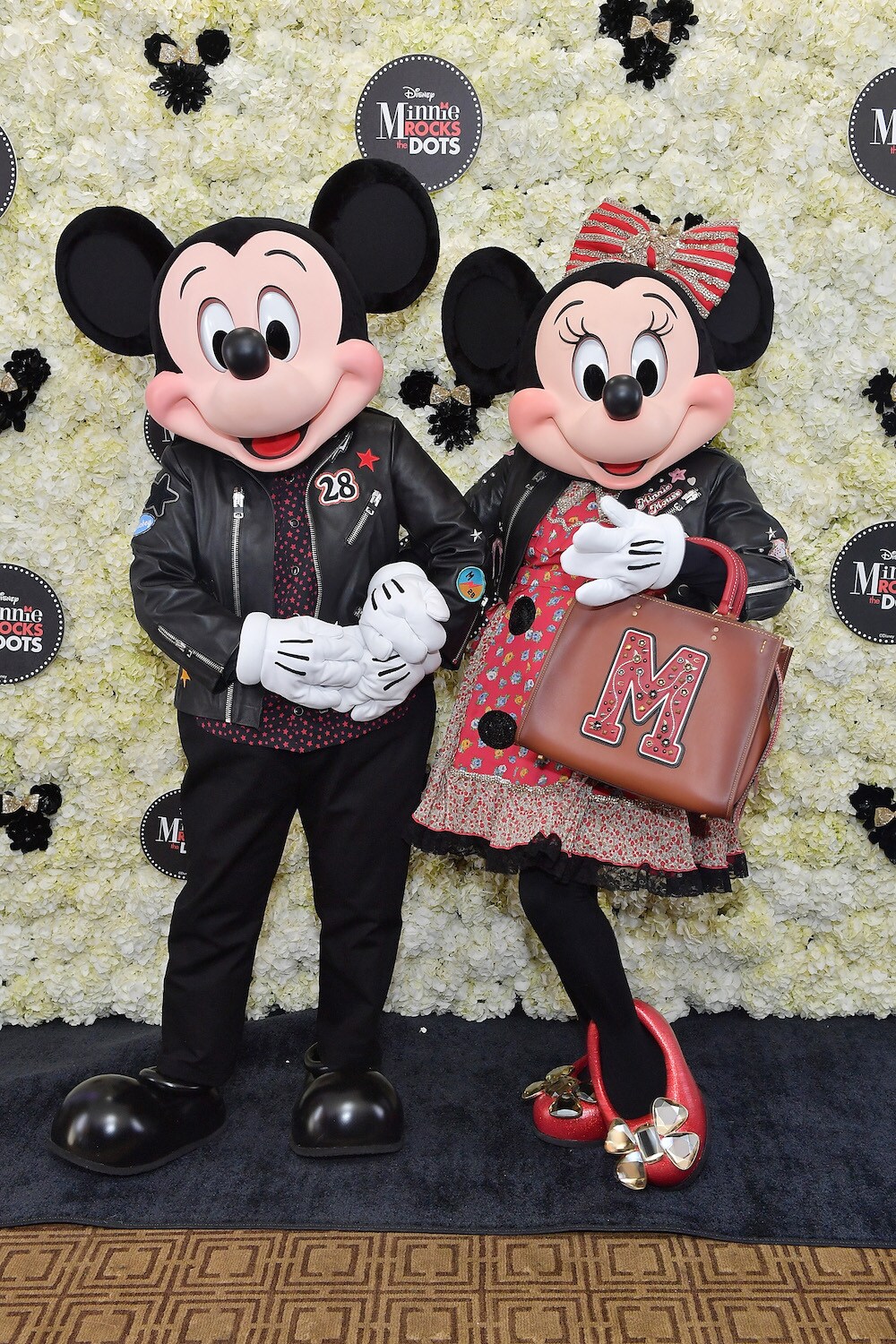 Mickey and Minnie Mouse at the Hollywood Walk of Fame Celebration