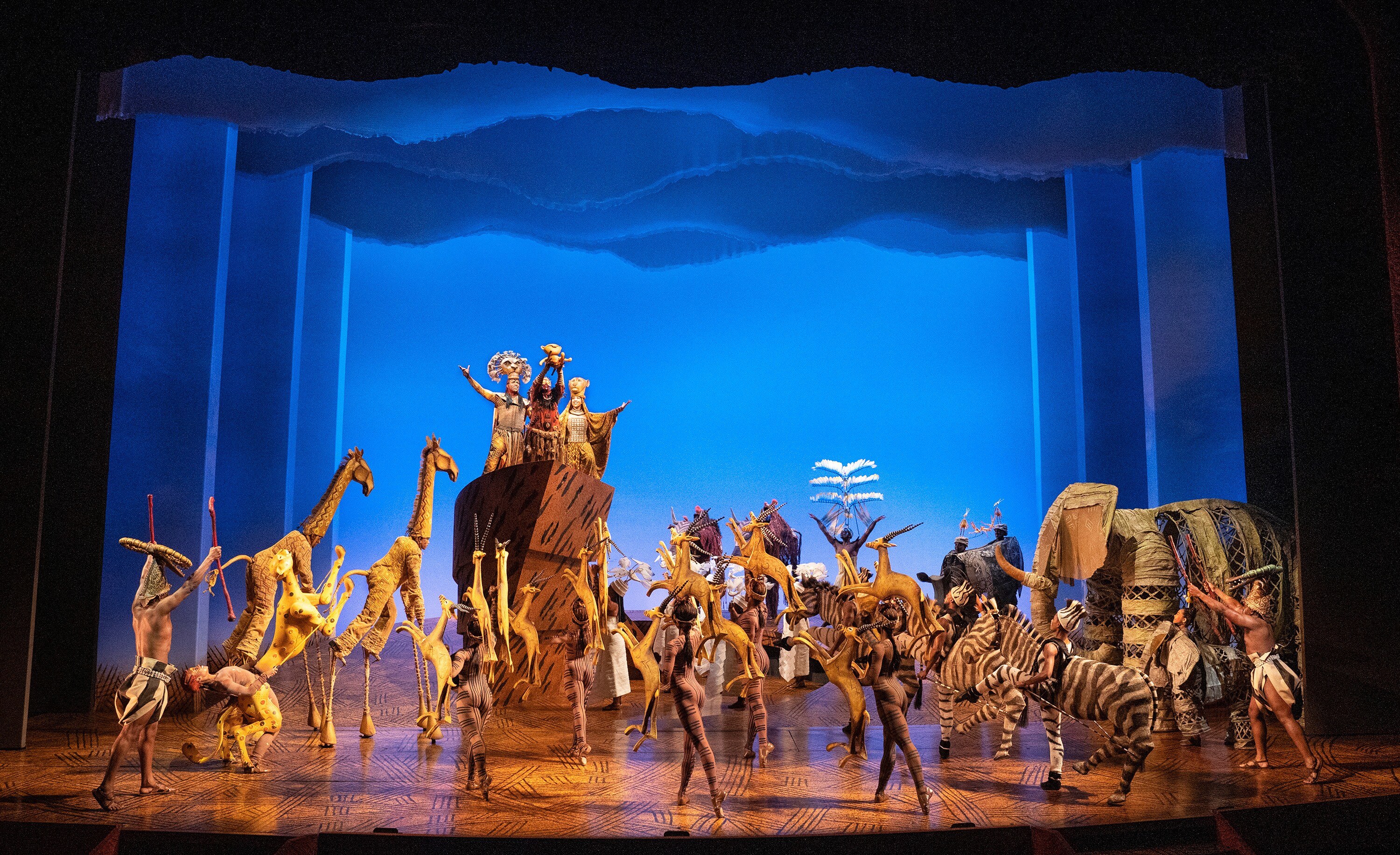 Company of The Lion King on Broadway. Circle of Life - Photograph by Matthew Murphy (c) Disney