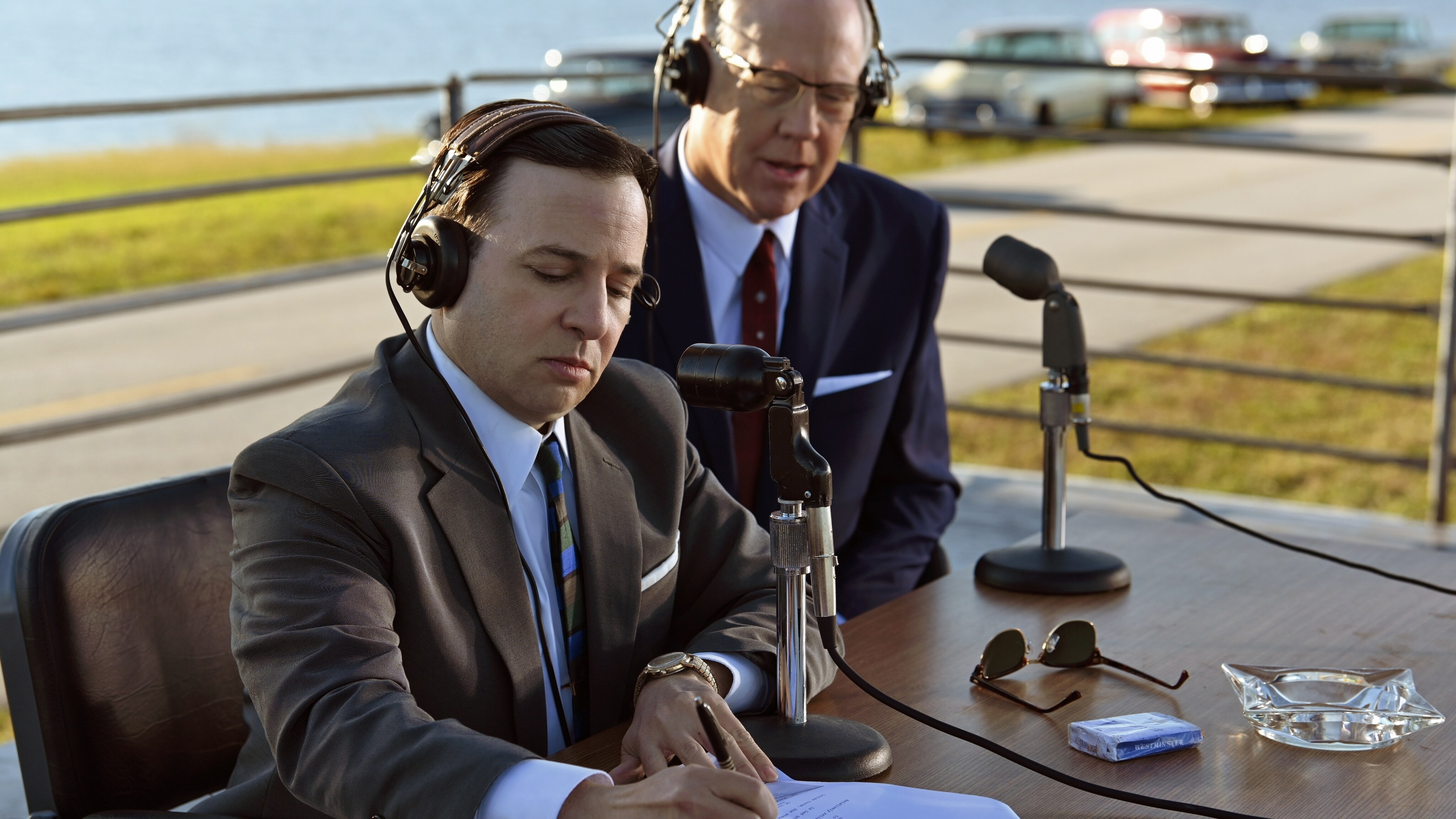 John "Shorty" Powers (L) played by Danny Strong during the Mercury-Redstone launch in National Geographic's THE RIGHT STUFF streaming on Disney+. (Credit: National Geographic/Gene Page)