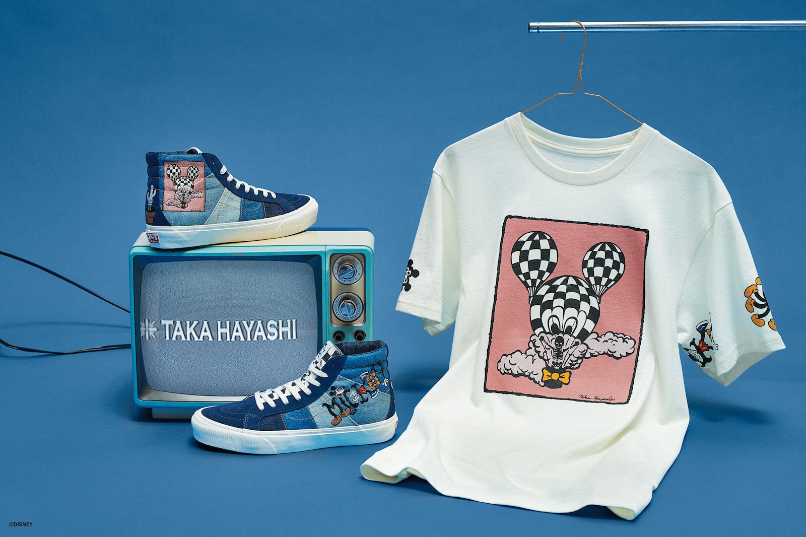  Sneakers and a tee shirt from the Vault by Vans Mickey Mouse collection