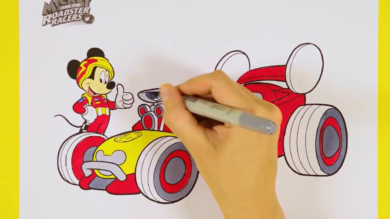 Mickey Roadster Racers | Disney Junior Colouring Club
