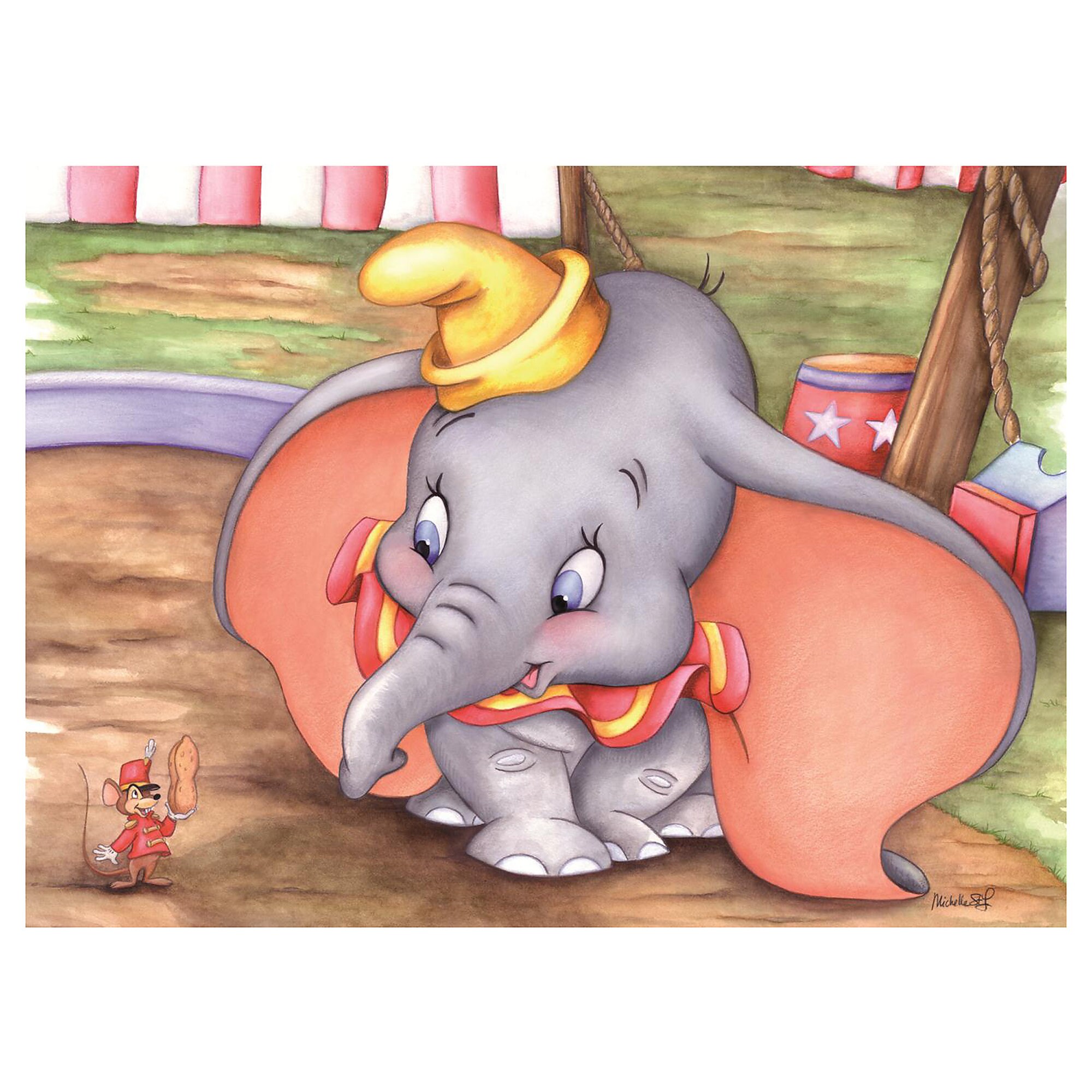 ''Dumbo at the Circus'' Giclée by Michelle St.Laurent