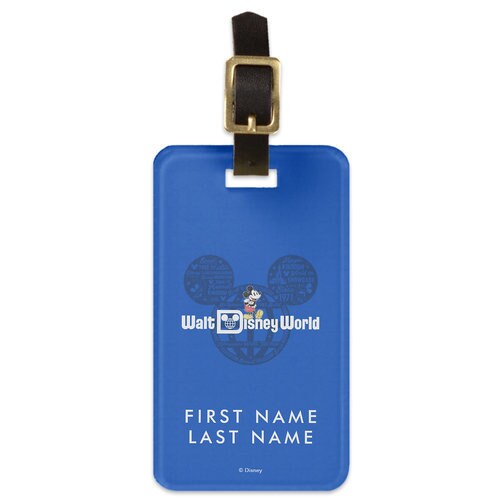 Mickey Mouse and Walt Disney World Logo Luggage Tag Customizable